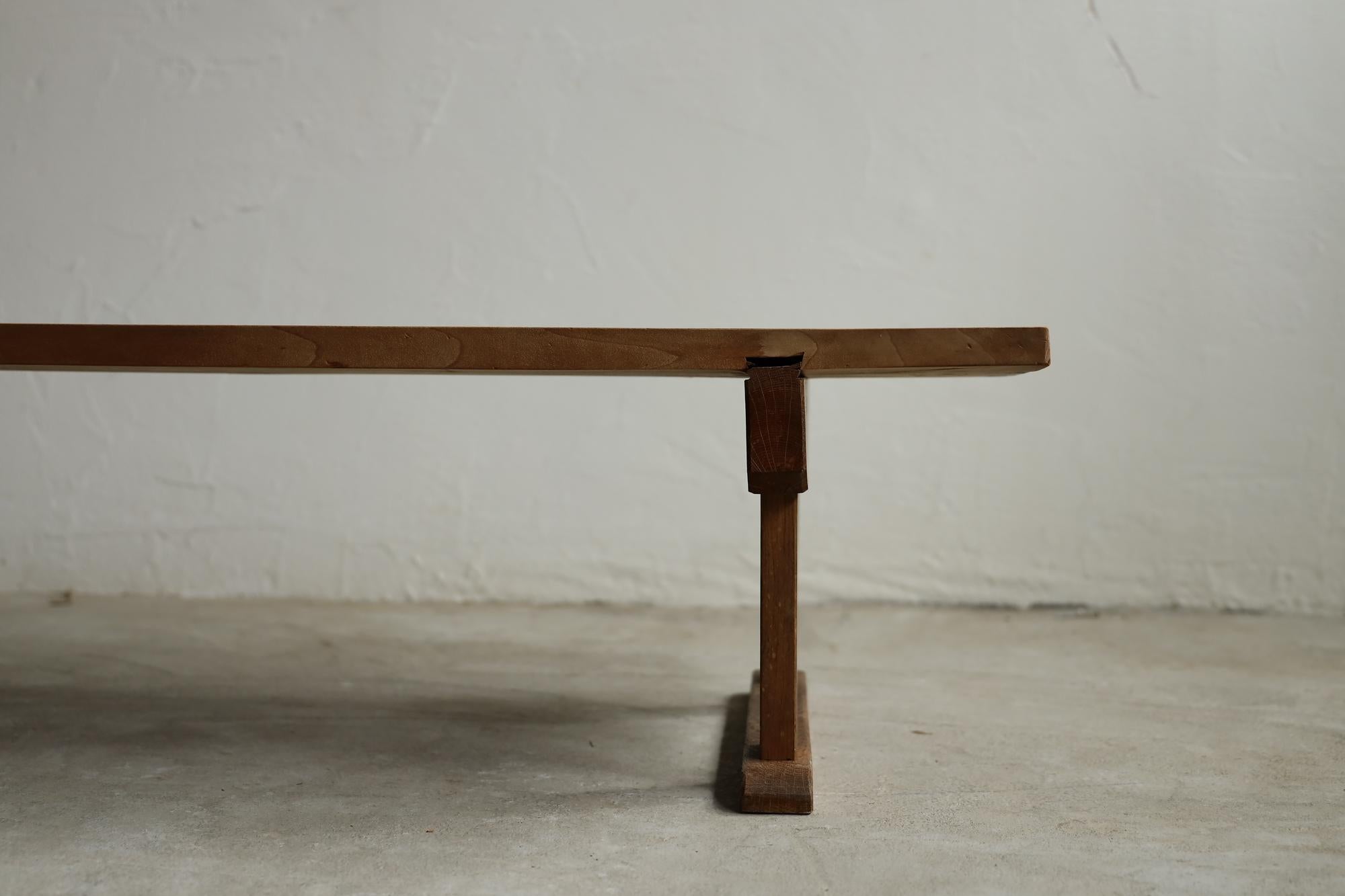 Niedriger Holztisch, japanische Antiquitäten, Ausstellungsstand, Wabi-Sabi, Mingei im Zustand „Gut“ im Angebot in Katori-Shi, 12