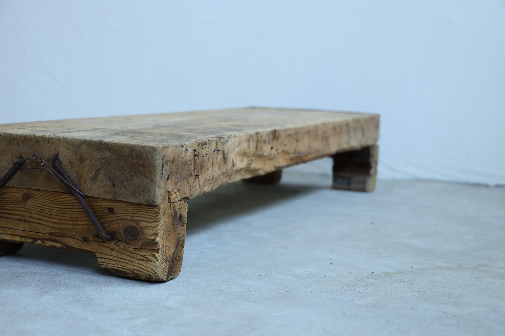 Wooden Low Table, Japanese Antique, Wabi-Sabi, Mingei 5