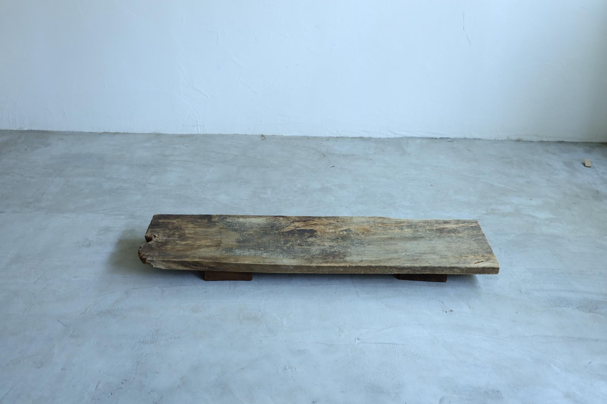 Niedriger Holztisch, japanisch, antik, Wabi-Sabi, Mingei im Angebot 5