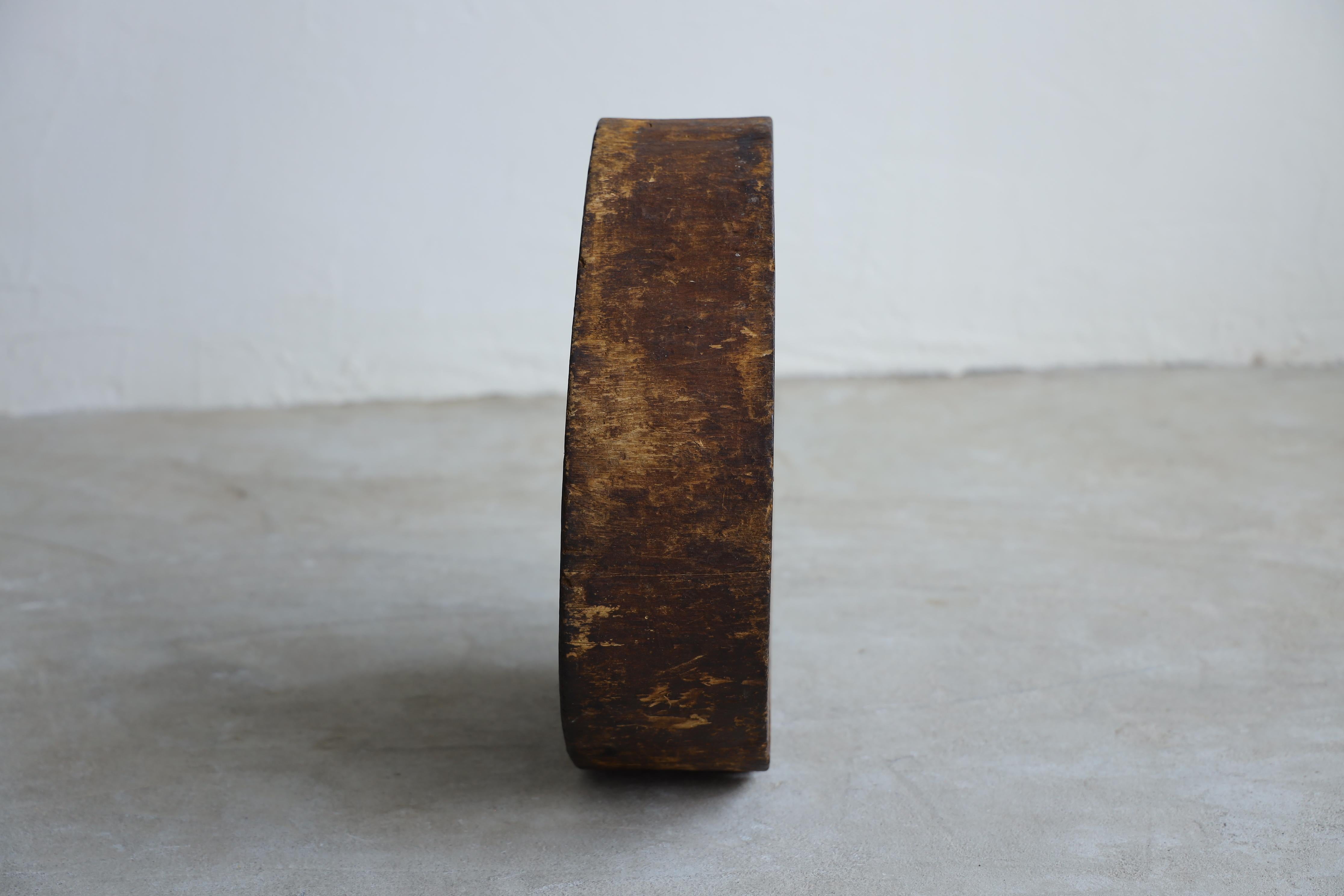 Wooden Low Table, Japanese Antique, Wabi-Sabi, Mingei For Sale 4