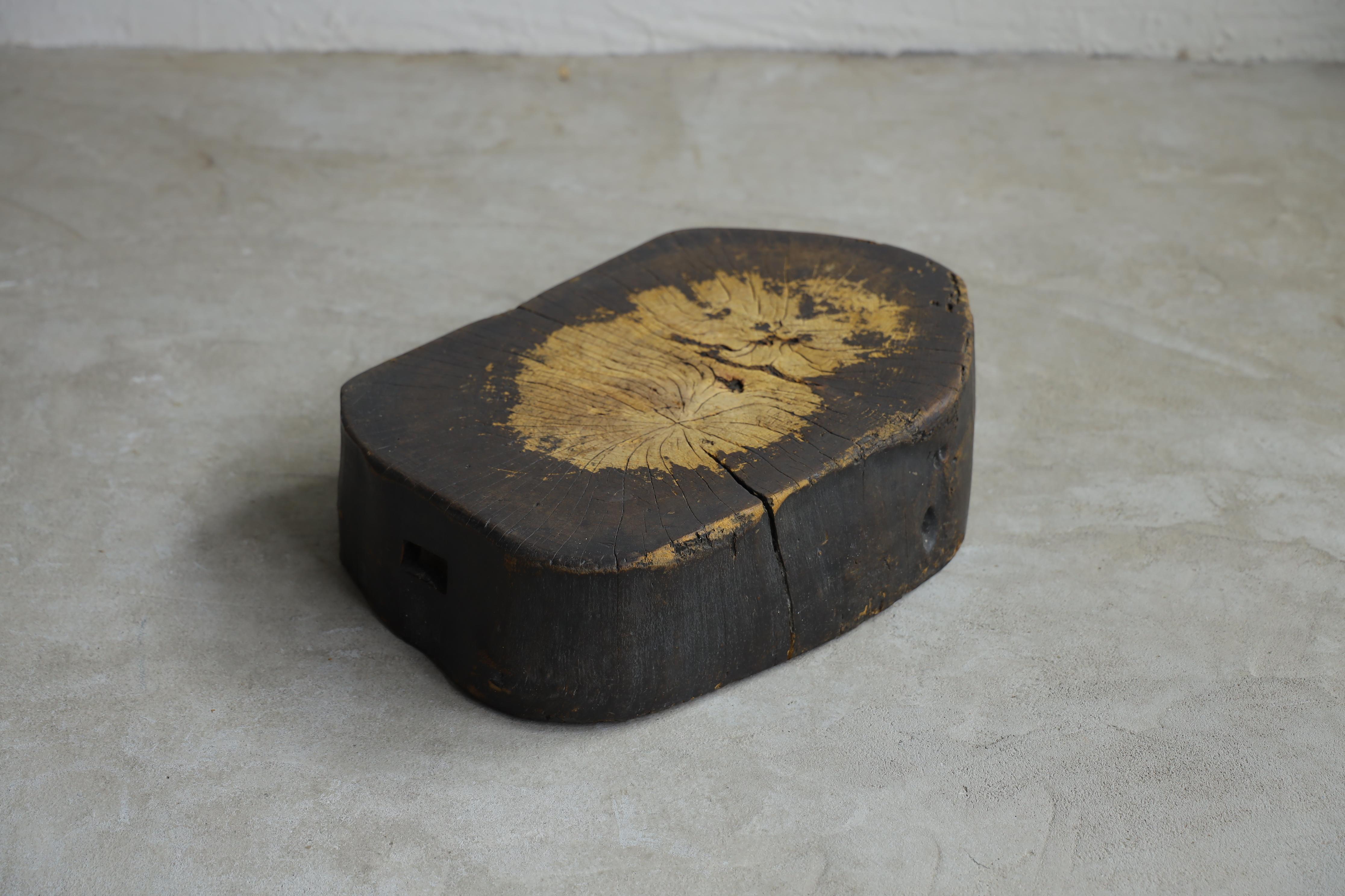 Wooden Low Table, Japanese Antique, Wabi-Sabi, Mingei For Sale 4