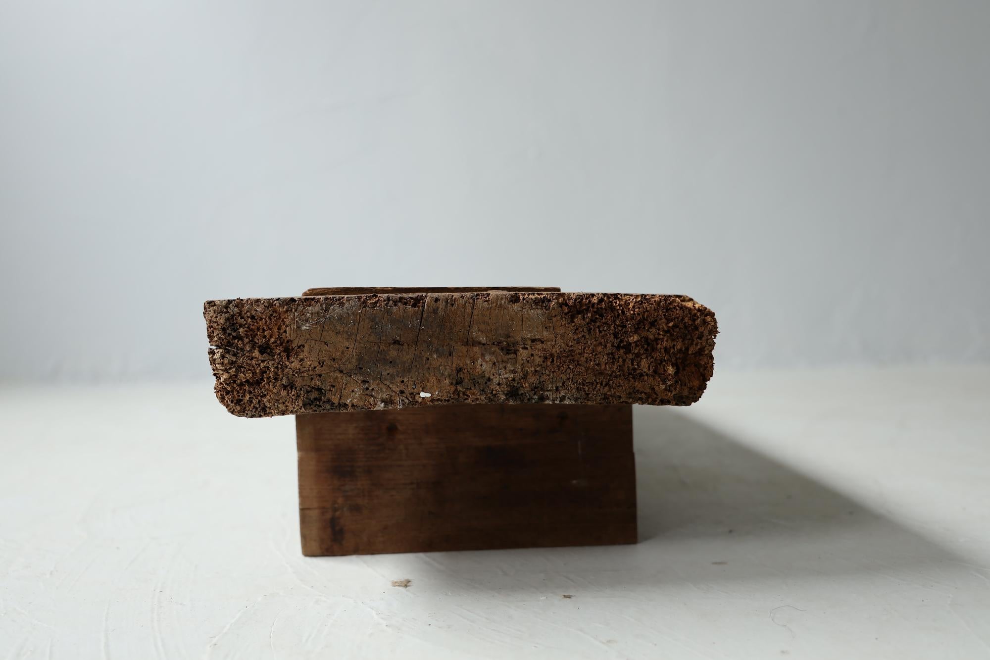 Wooden Low Table, Japanese Antique, Wabi-Sabi, Mingei For Sale 4