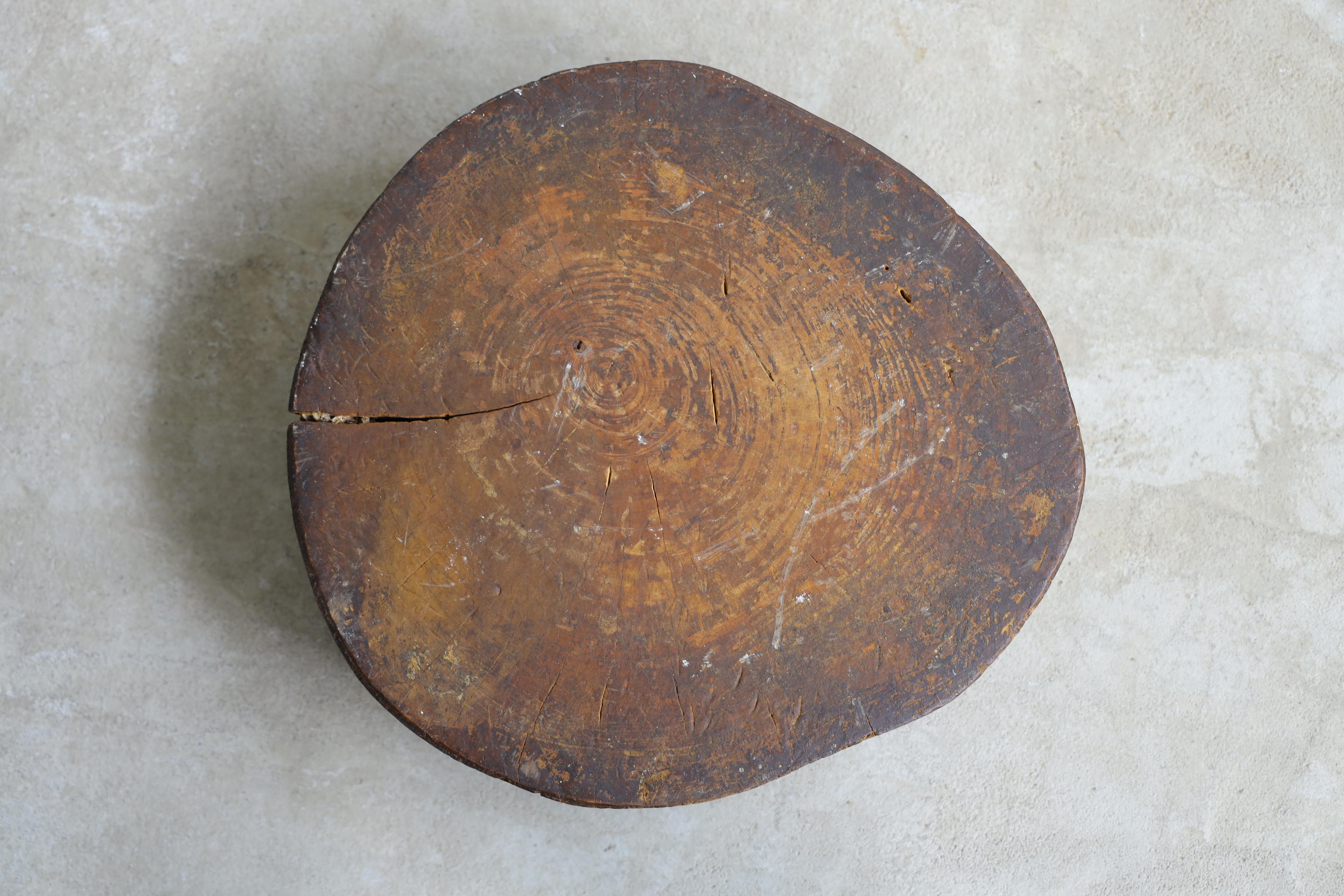 Wooden Low Table, Japanese Antique, Wabi-Sabi, Mingei For Sale 5