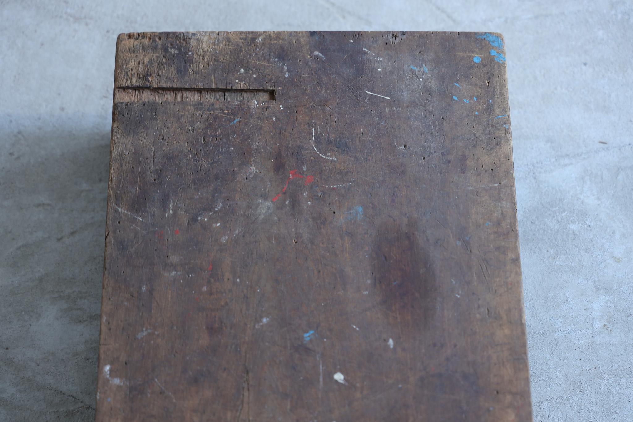 Wooden Low Table, Japanese Antique, Wabi-Sabi, Mingei For Sale 5