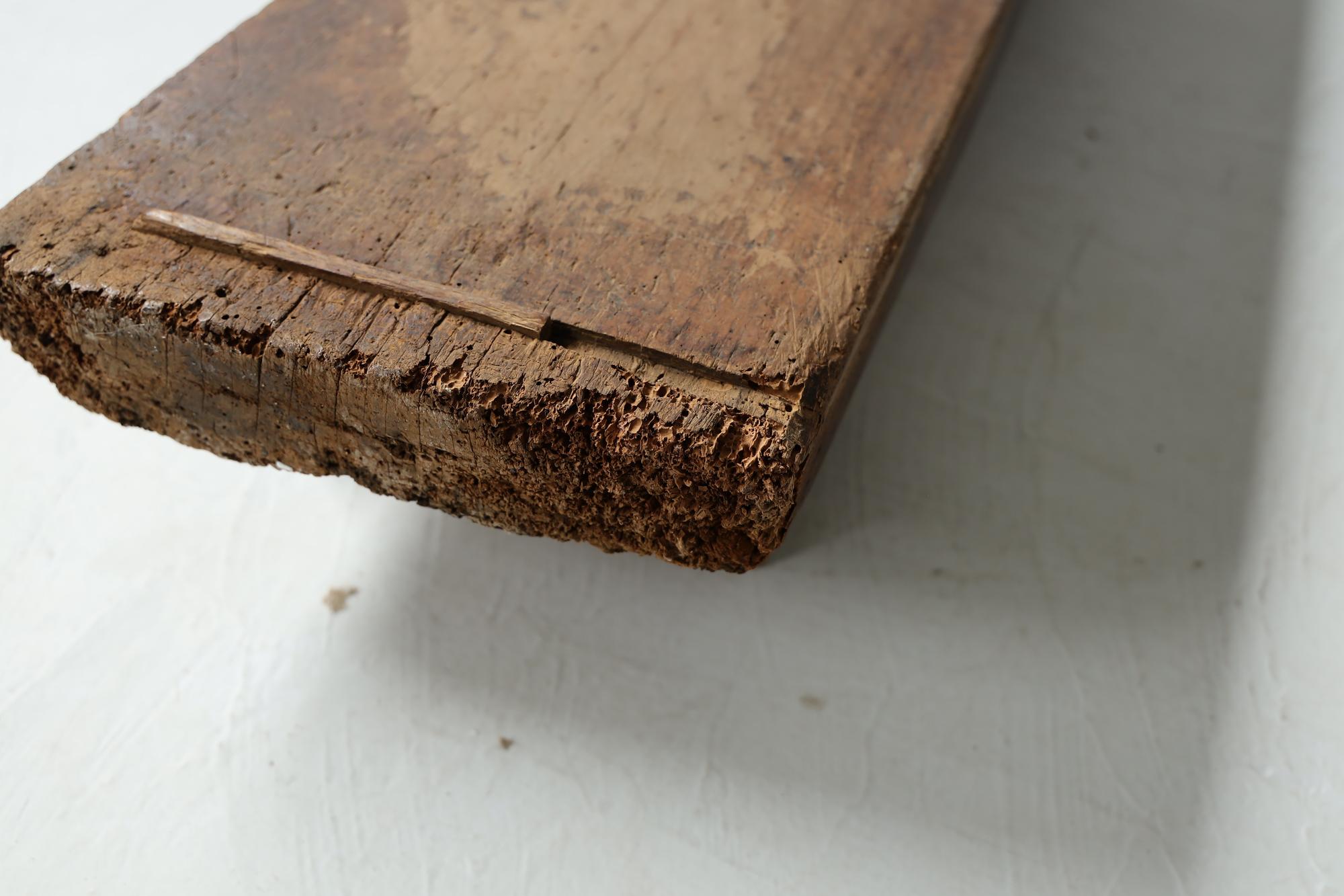 Wooden Low Table, Japanese Antique, Wabi-Sabi, Mingei For Sale 6