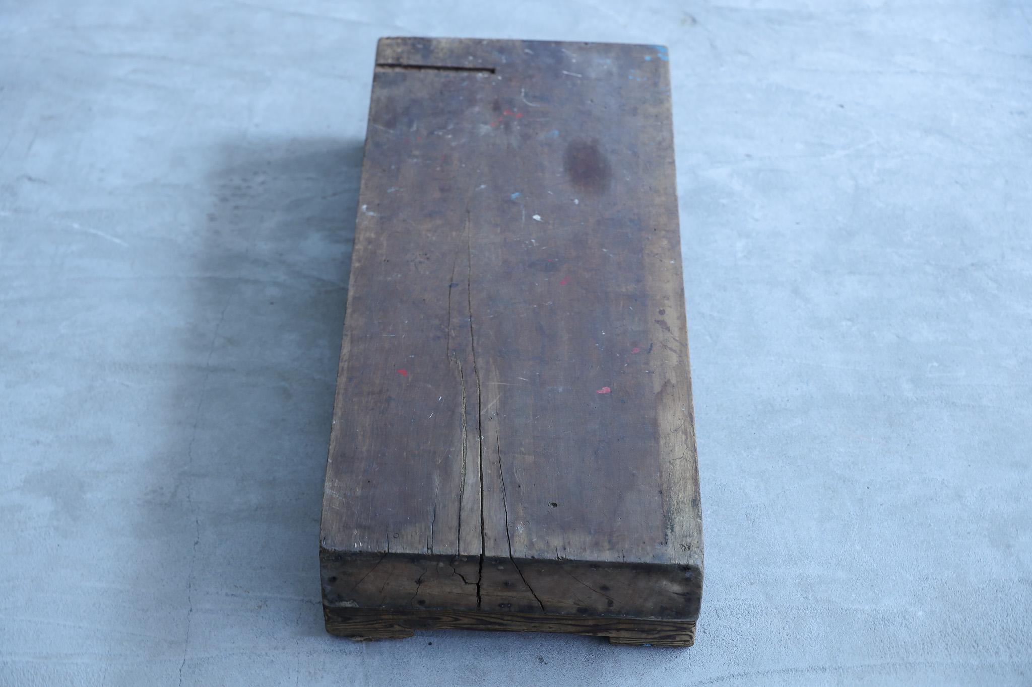 Wooden Low Table, Japanese Antique, Wabi-Sabi, Mingei For Sale 6