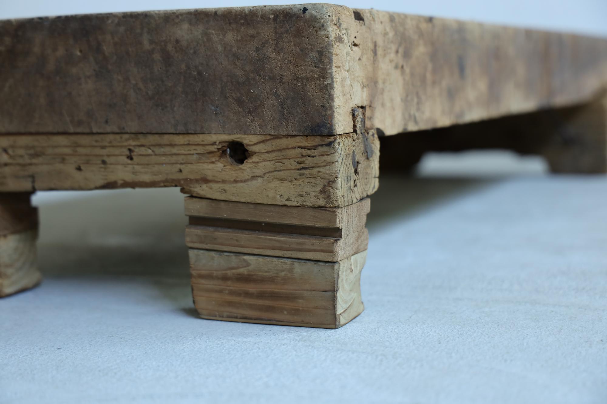 Wooden Low Table, Japanese Antique, Wabi-Sabi, Mingei 8