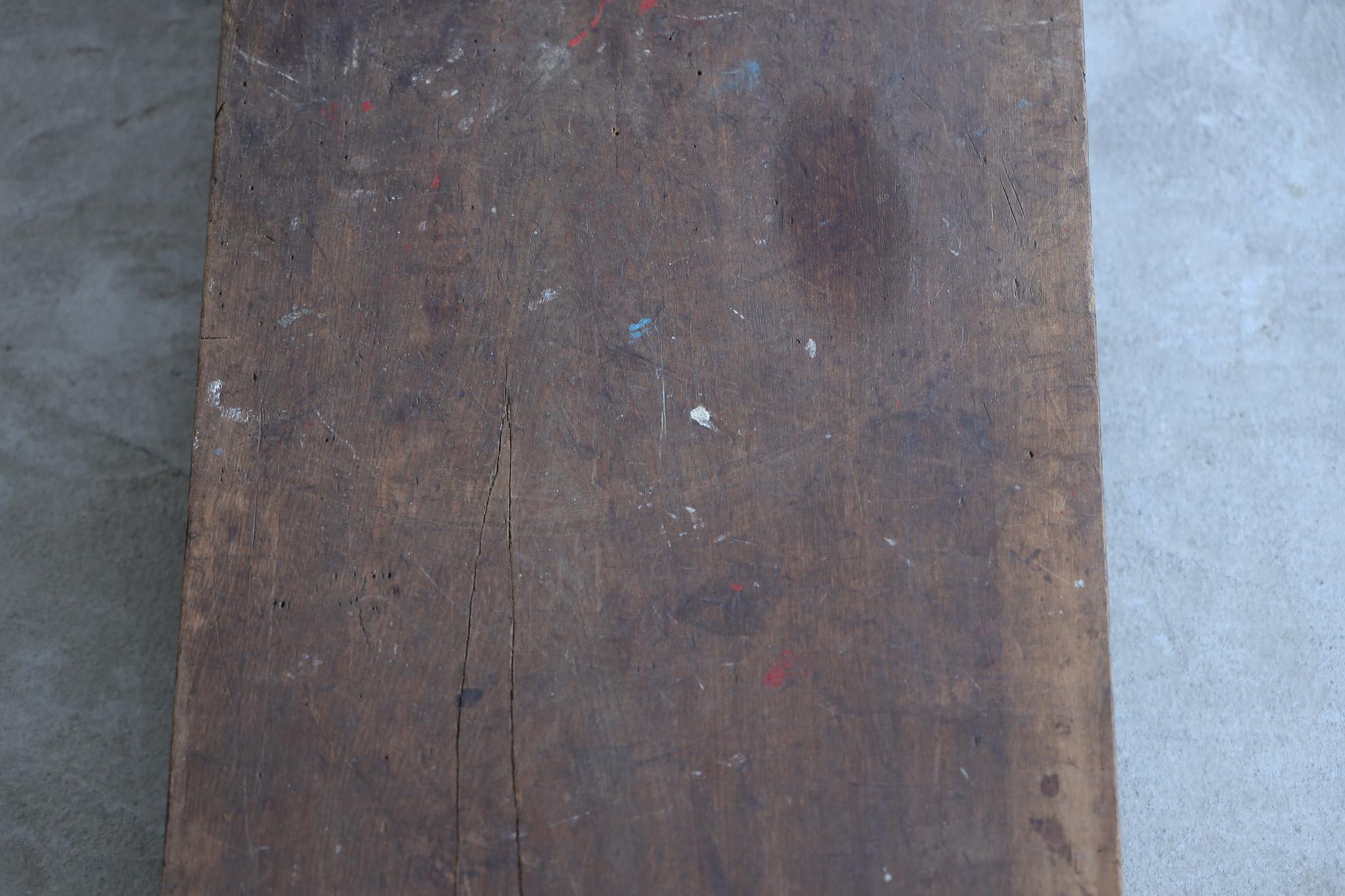 Wooden Low Table, Japanese Antique, Wabi-Sabi, Mingei For Sale 7