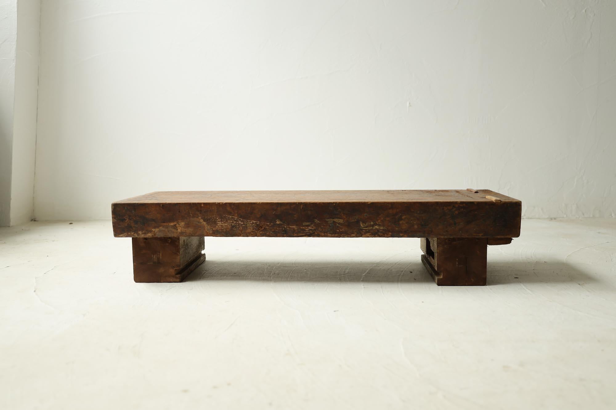 Wooden Low Table, Japanese Antique, Wabi-Sabi, Mingei 8