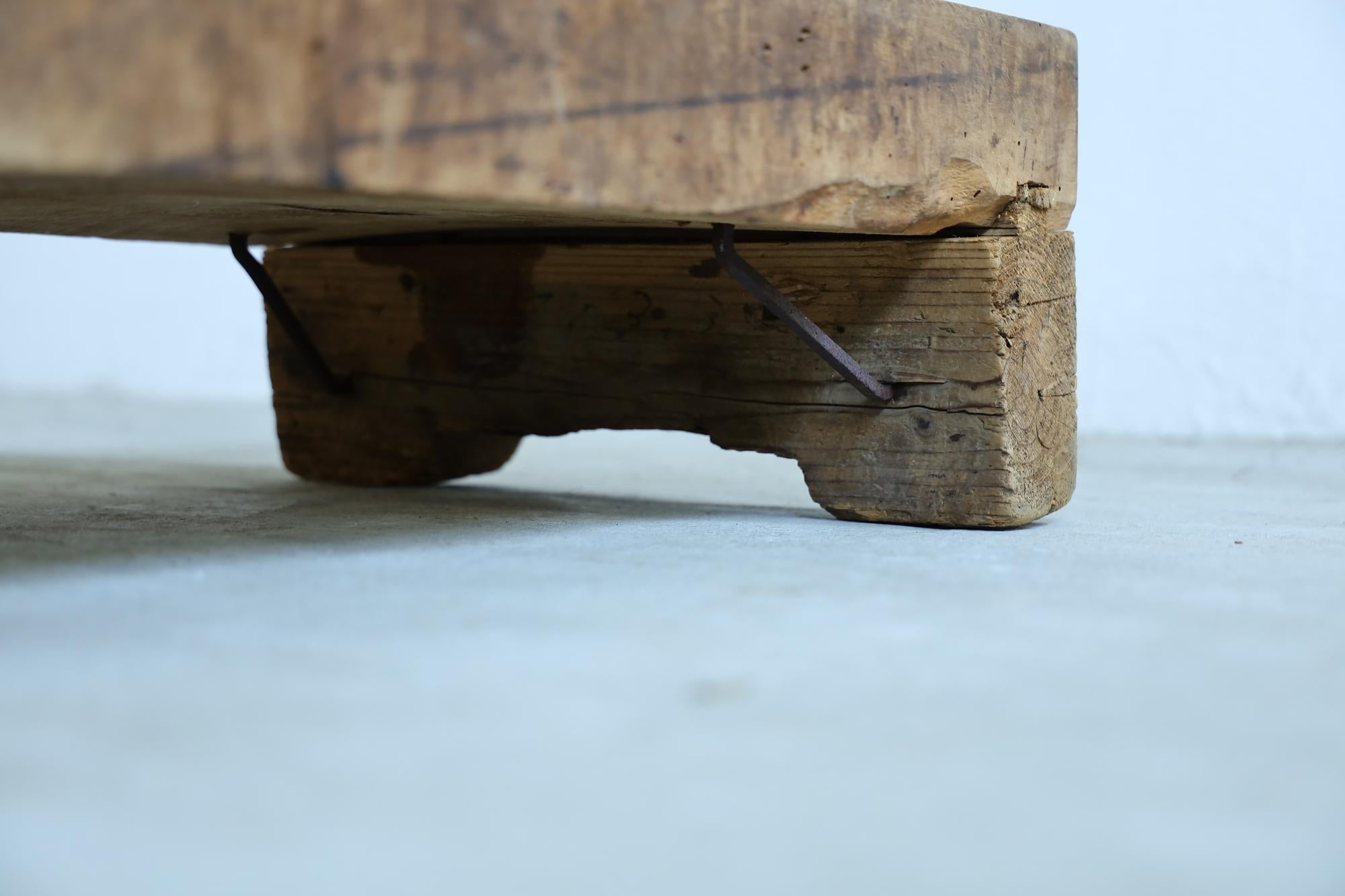 Wooden Low Table, Japanese Antique, Wabi-Sabi, Mingei 9