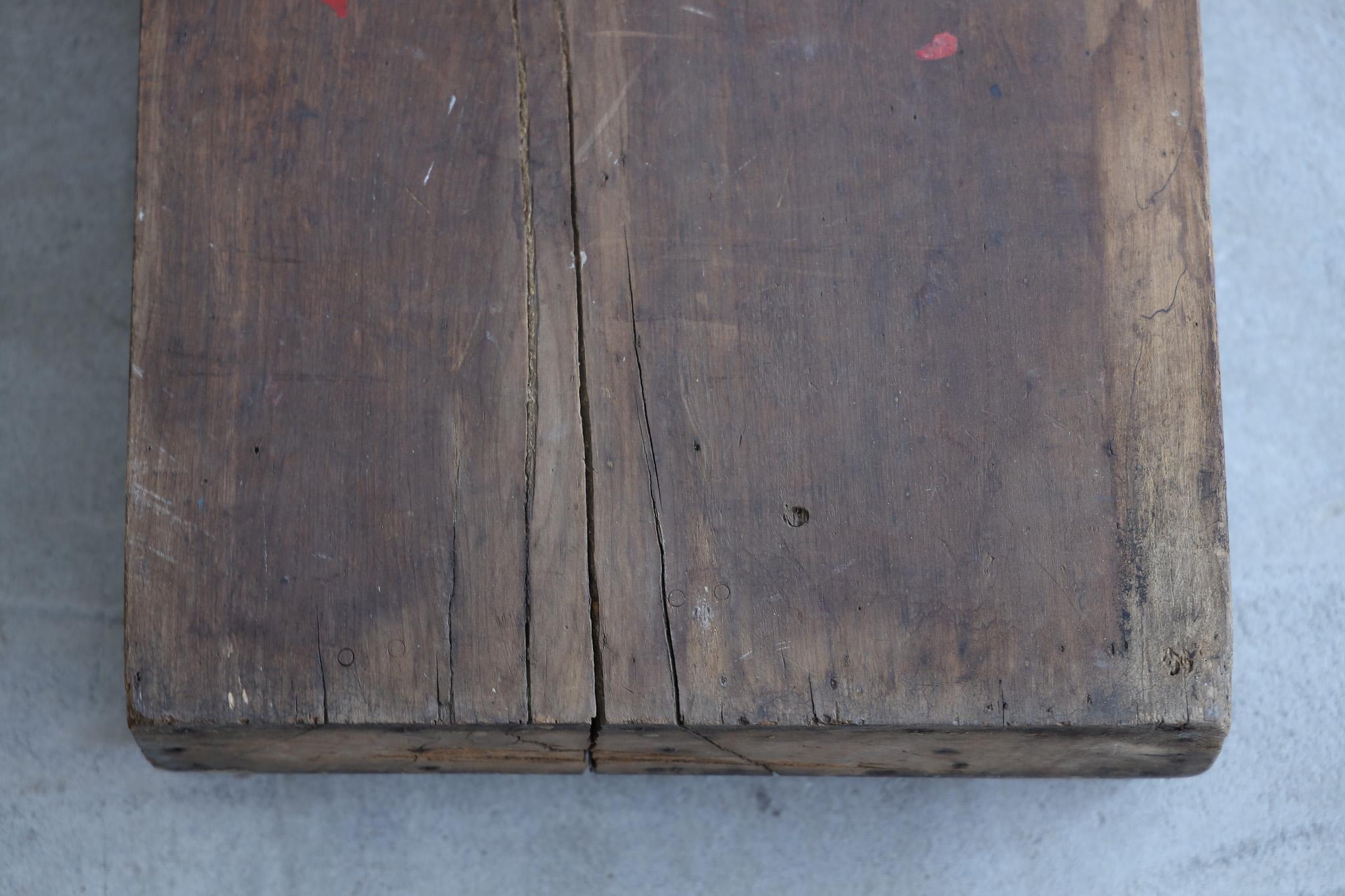 Wooden Low Table, Japanese Antique, Wabi-Sabi, Mingei For Sale 8