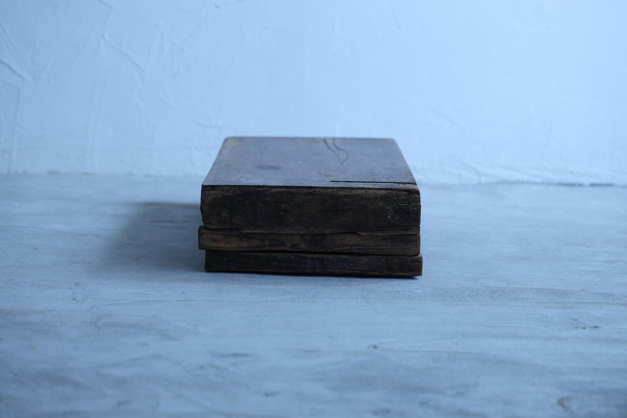 Wooden Low Table, Japanese Antique, Wabi-Sabi, Mingei For Sale 12