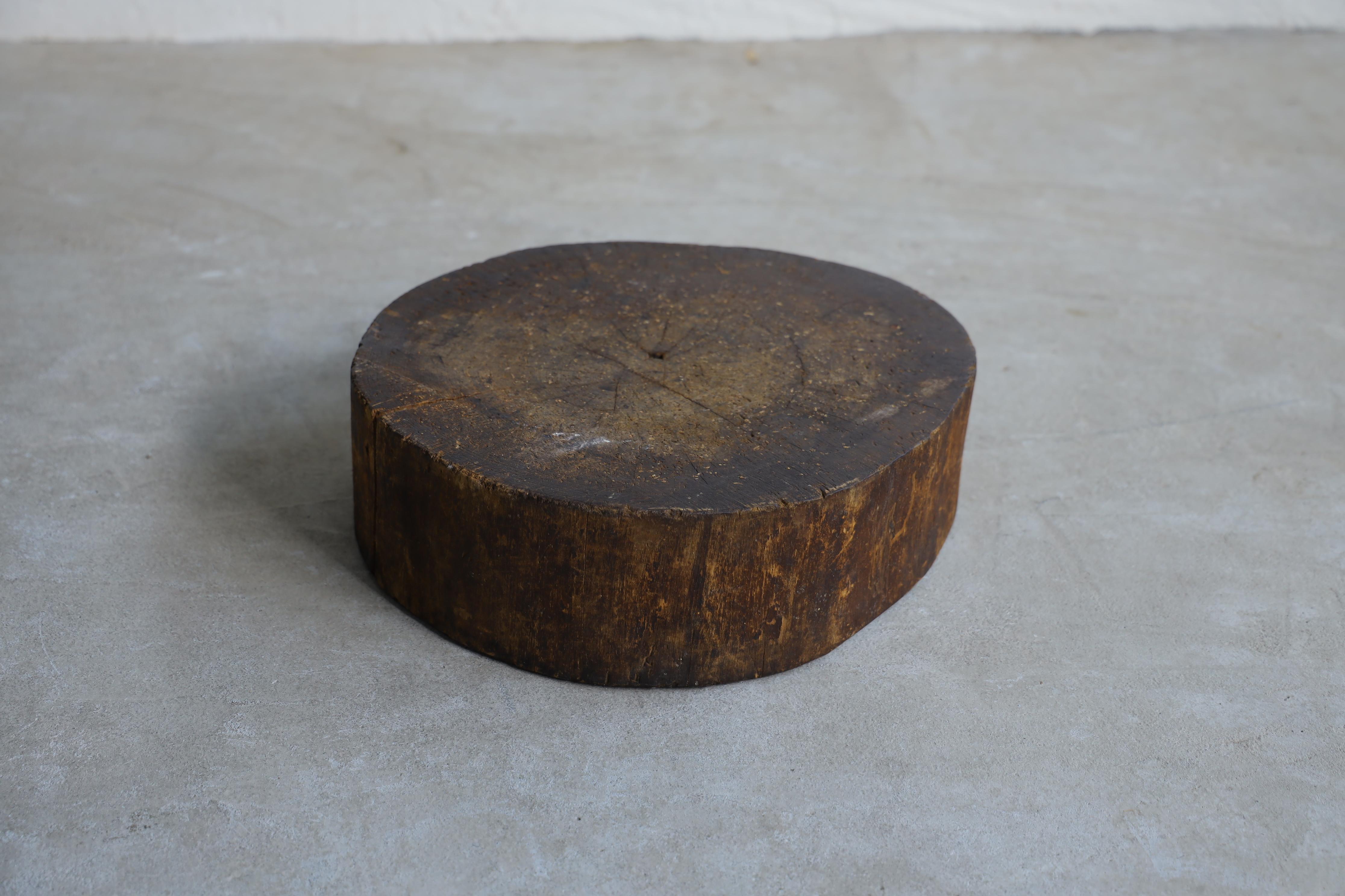 Taisho Wooden Low Table, Japanese Antique, Wabi-Sabi, Mingei For Sale