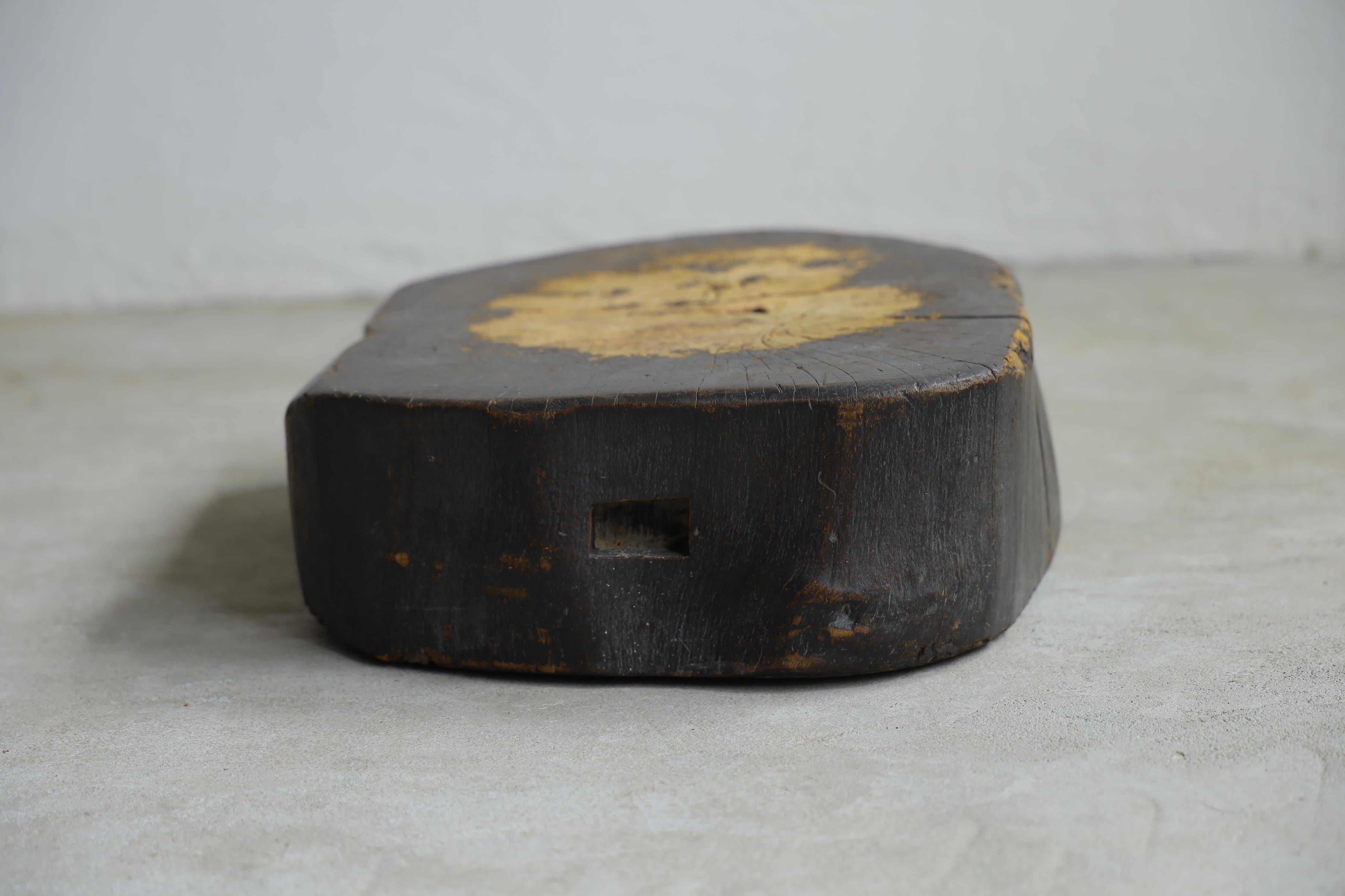 Meiji Wooden Low Table, Japanese Antique, Wabi-Sabi, Mingei For Sale