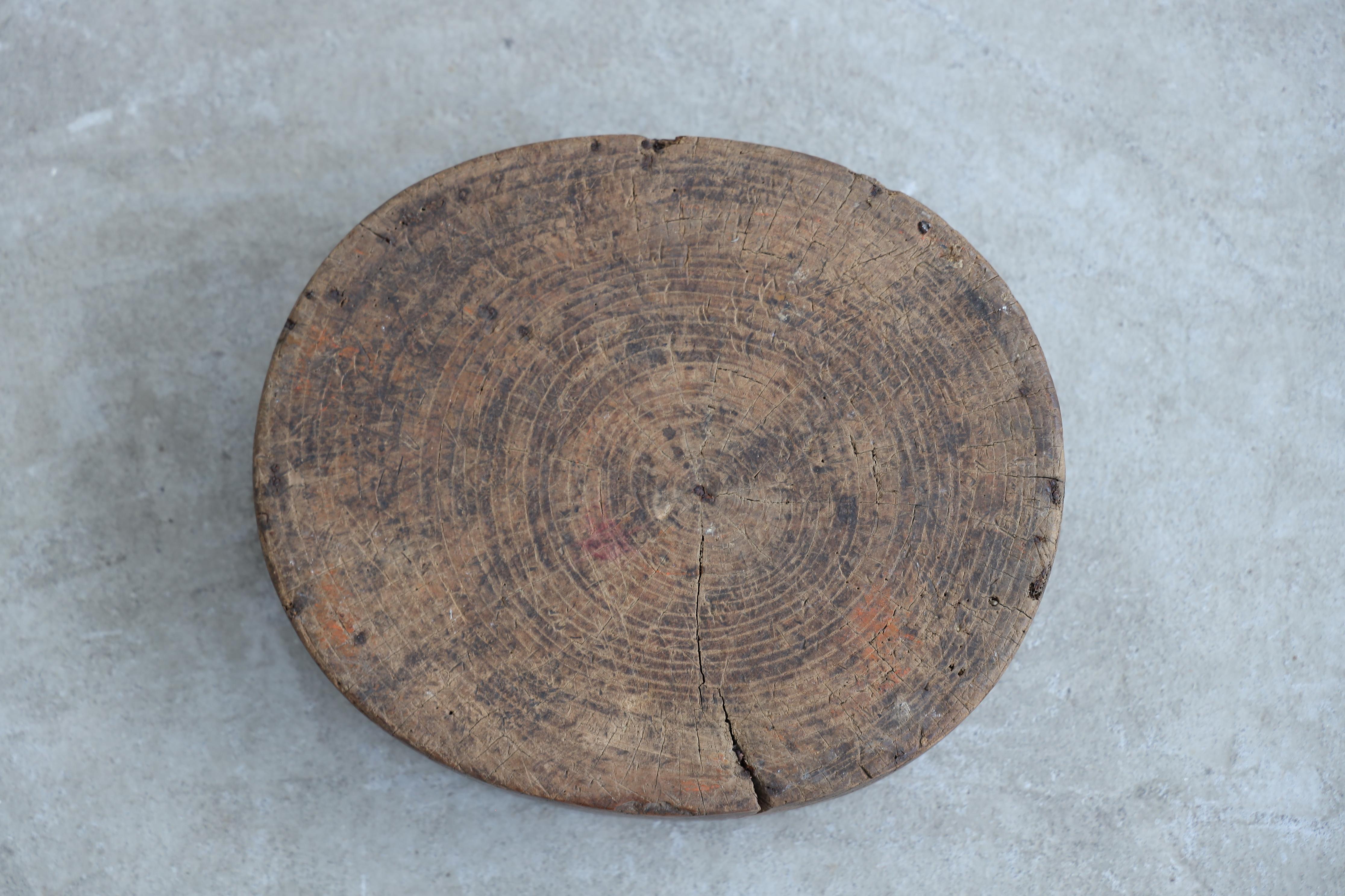 Meiji Wooden Low Table, Japanese Antique, Wabi-Sabi, Mingei For Sale