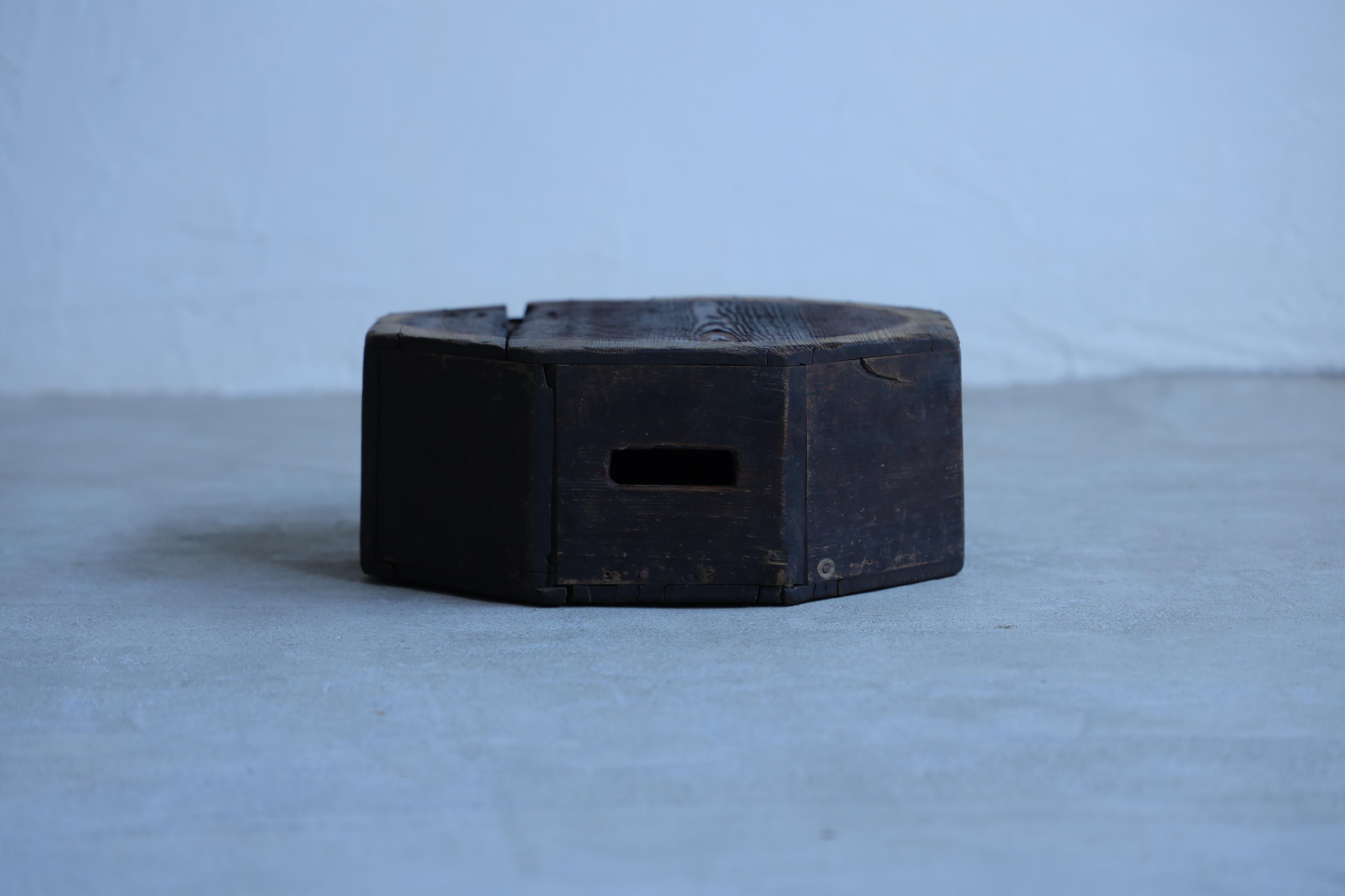 Hand-Crafted Wooden Low Table, Japanese Antique, Wabi-Sabi, Mingei For Sale