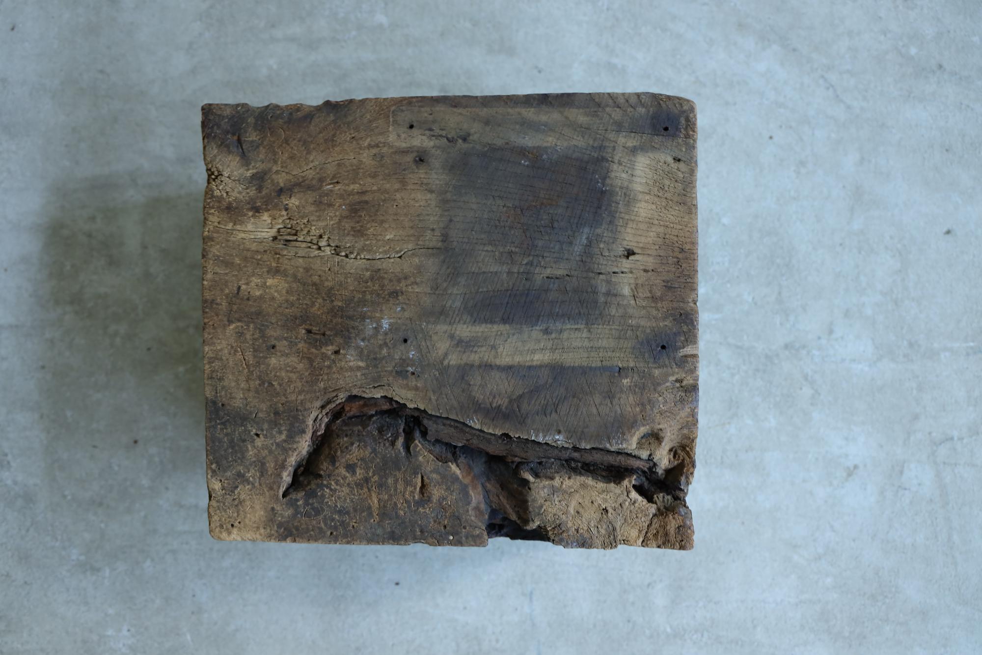 Wooden Low Table, Japanese Antique, Wabi-Sabi, Mingei In Good Condition In Katori-Shi, 12