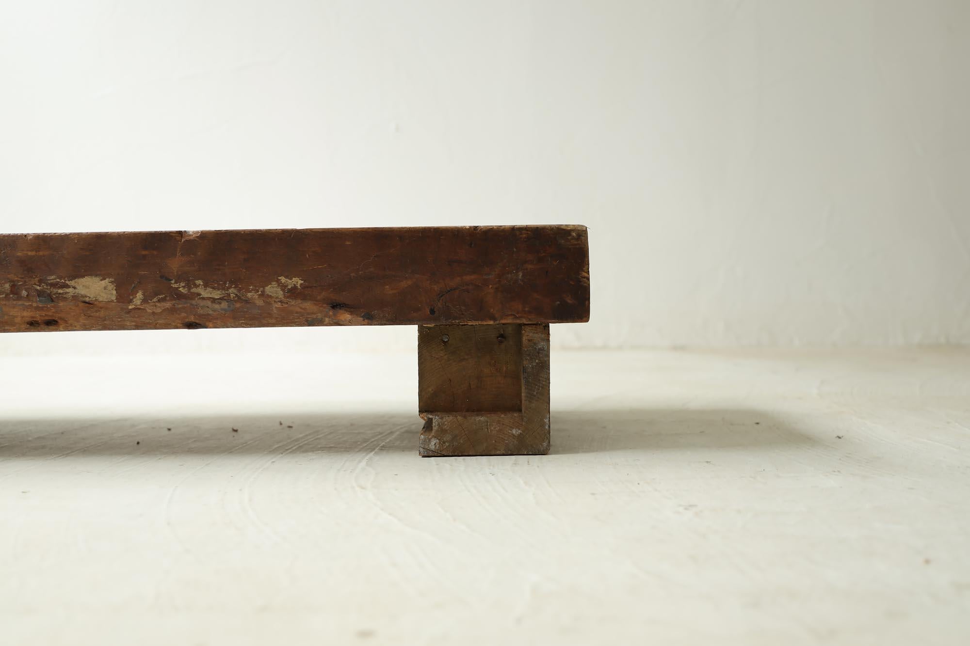 20th Century Wooden Low Table, Japanese Antique, Wabi-Sabi, Mingei