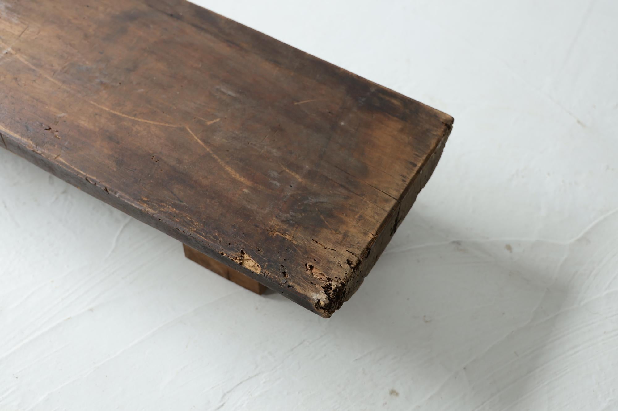 Wooden Low Table, Japanese Antique, Wabi-Sabi, Mingei In Good Condition For Sale In Katori-Shi, 12