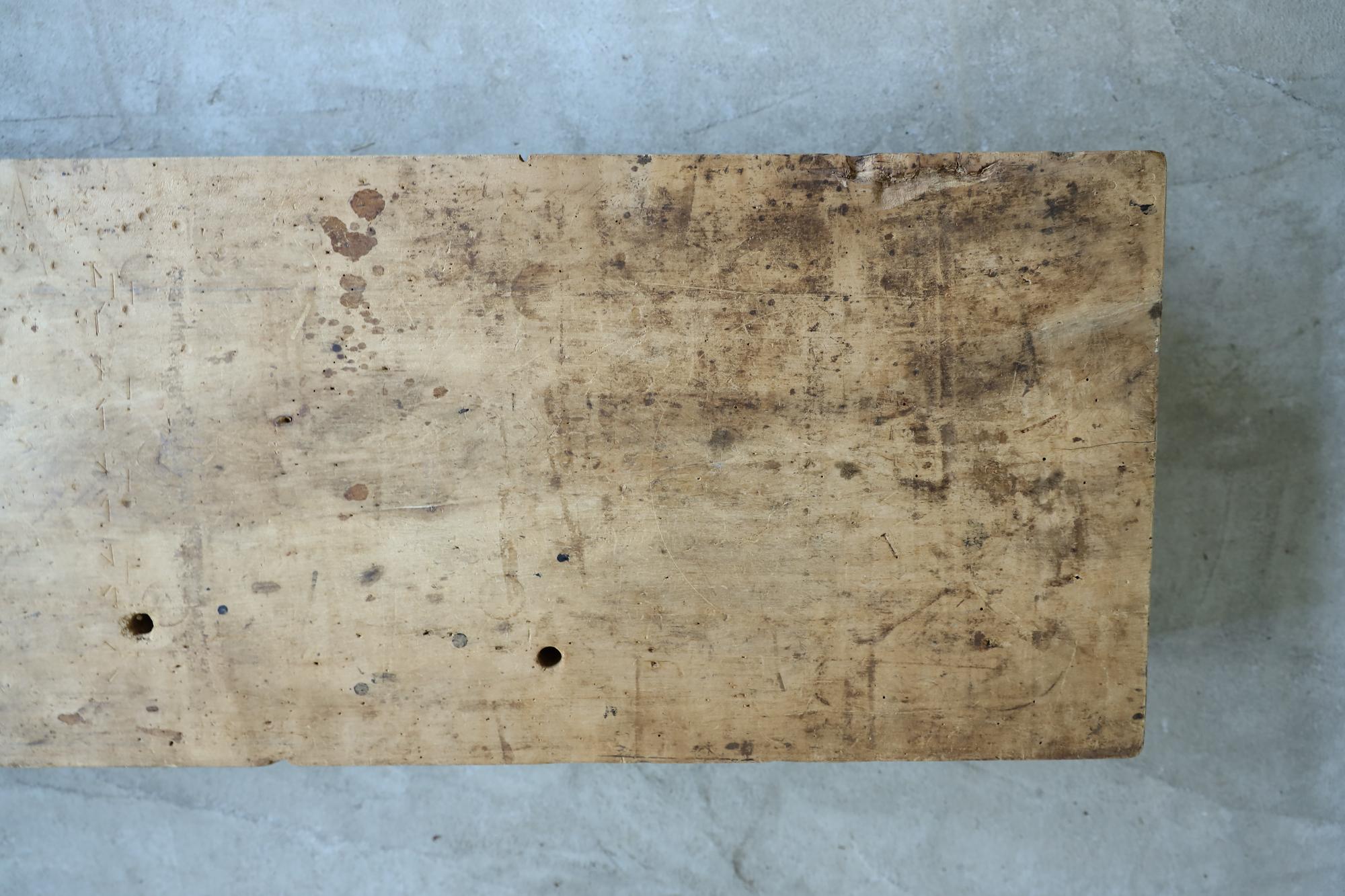 Wooden Low Table, Japanese Antique, Wabi-Sabi, Mingei 1