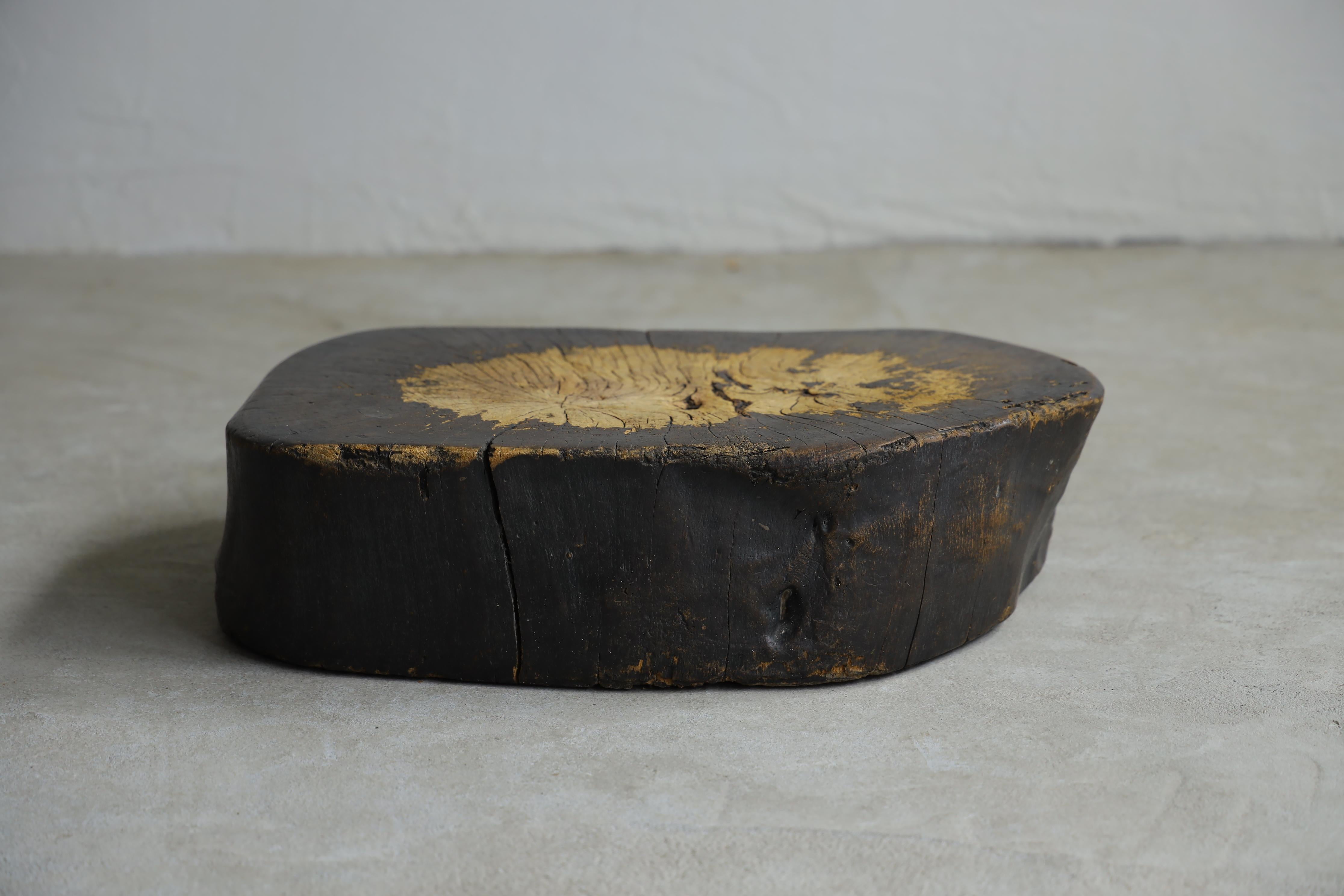 20th Century Wooden Low Table, Japanese Antique, Wabi-Sabi, Mingei For Sale