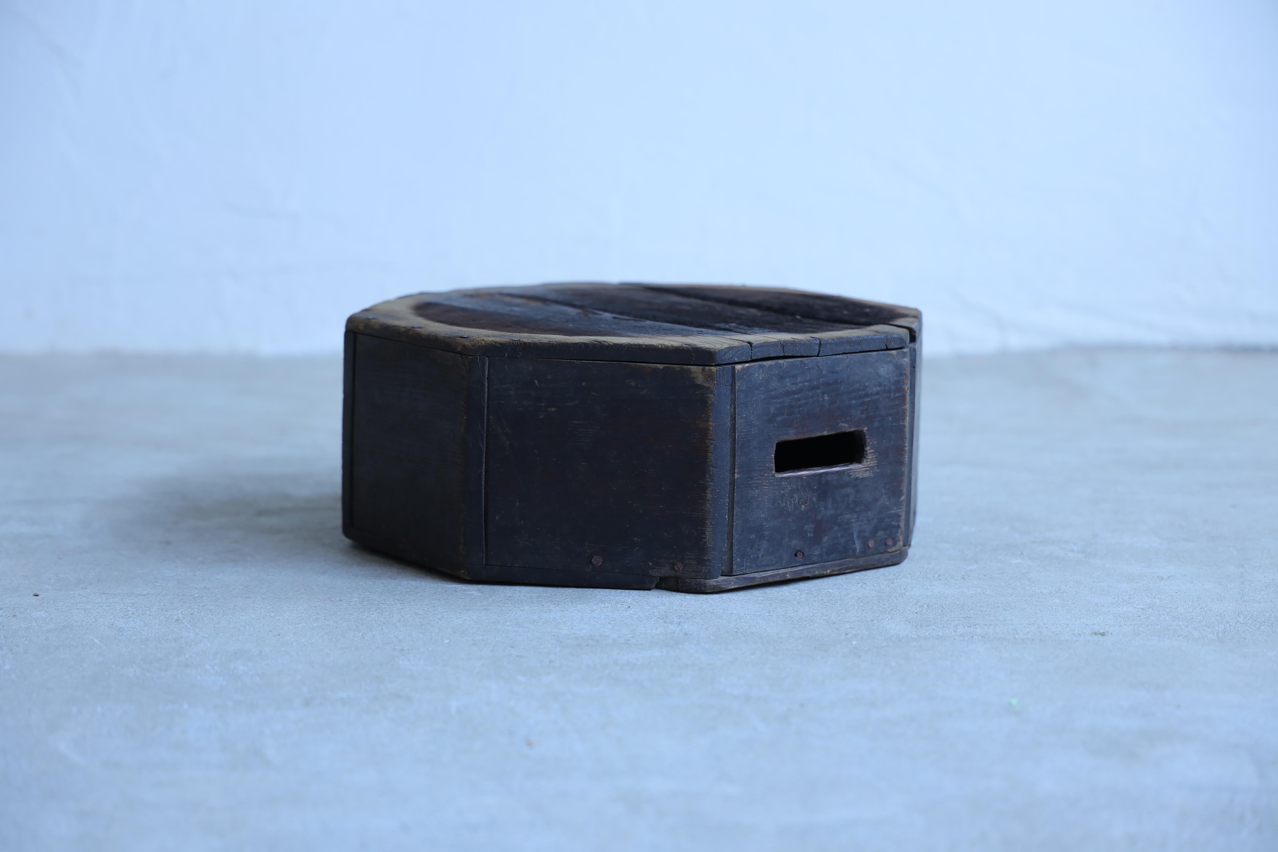 20th Century Wooden Low Table, Japanese Antique, Wabi-Sabi, Mingei For Sale