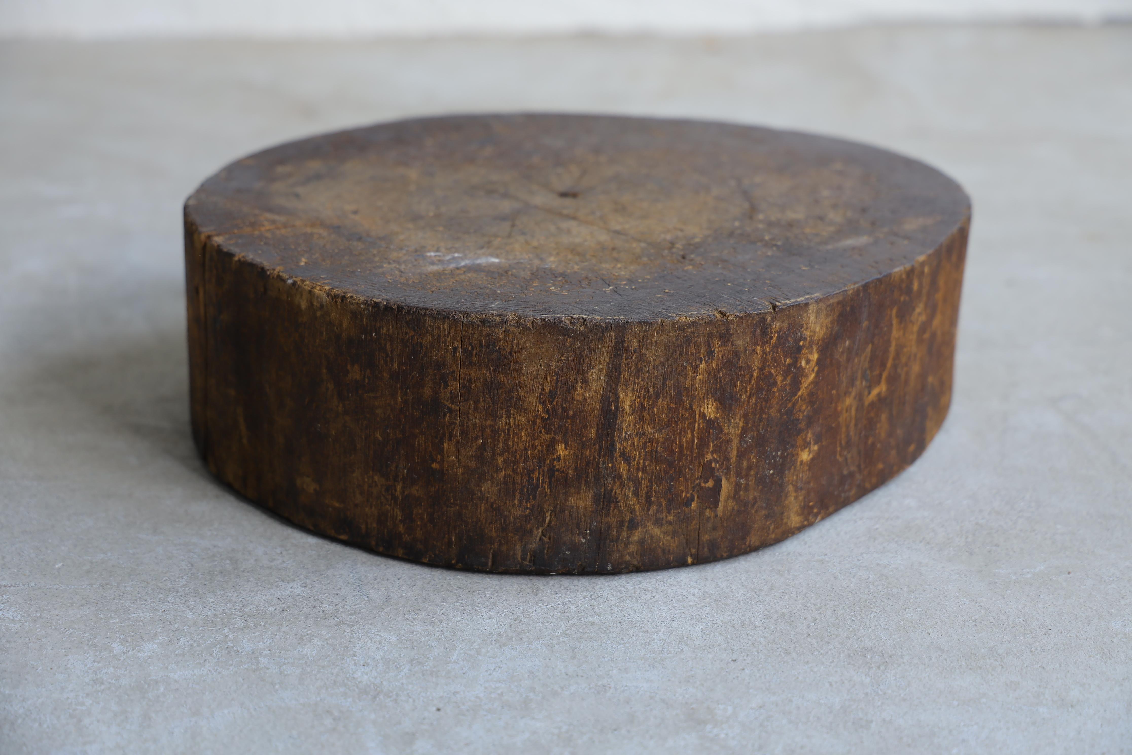 Wooden Low Table, Japanese Antique, Wabi-Sabi, Mingei For Sale 1