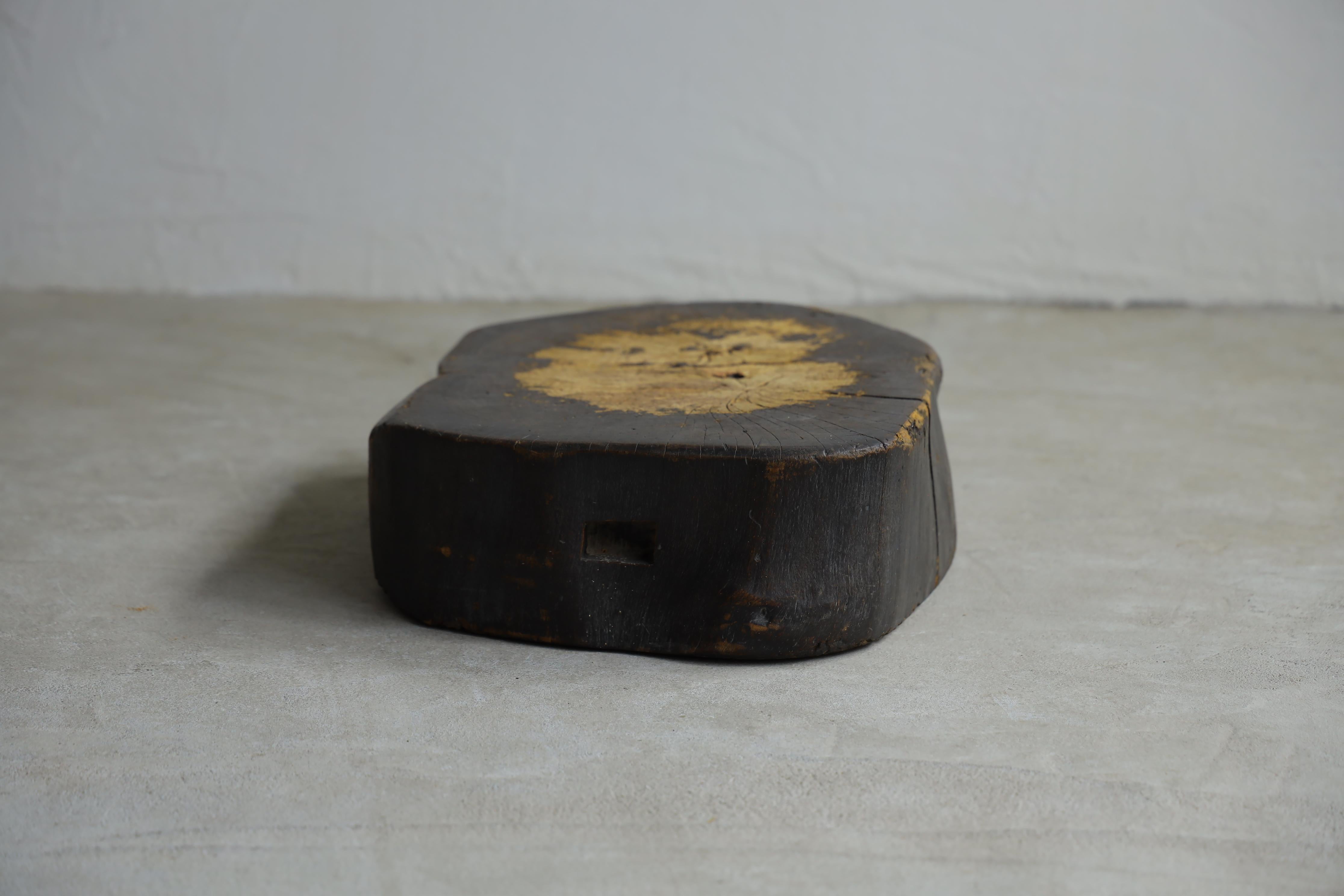 Wooden Low Table, Japanese Antique, Wabi-Sabi, Mingei For Sale 1