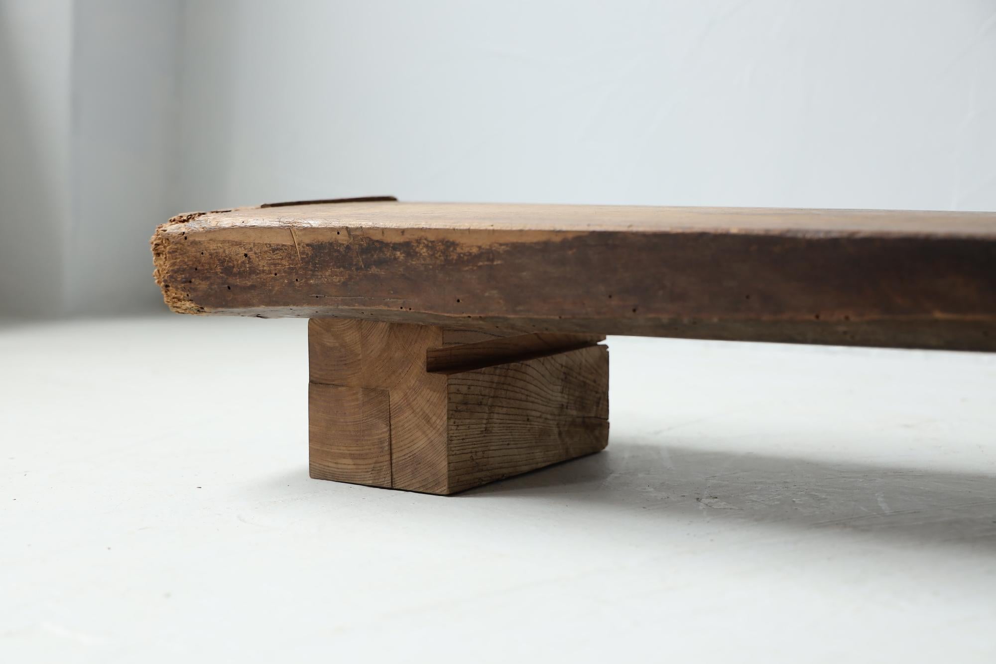 Niedriger Holztisch, japanisch, antik, Wabi-Sabi, Mingei im Angebot 2