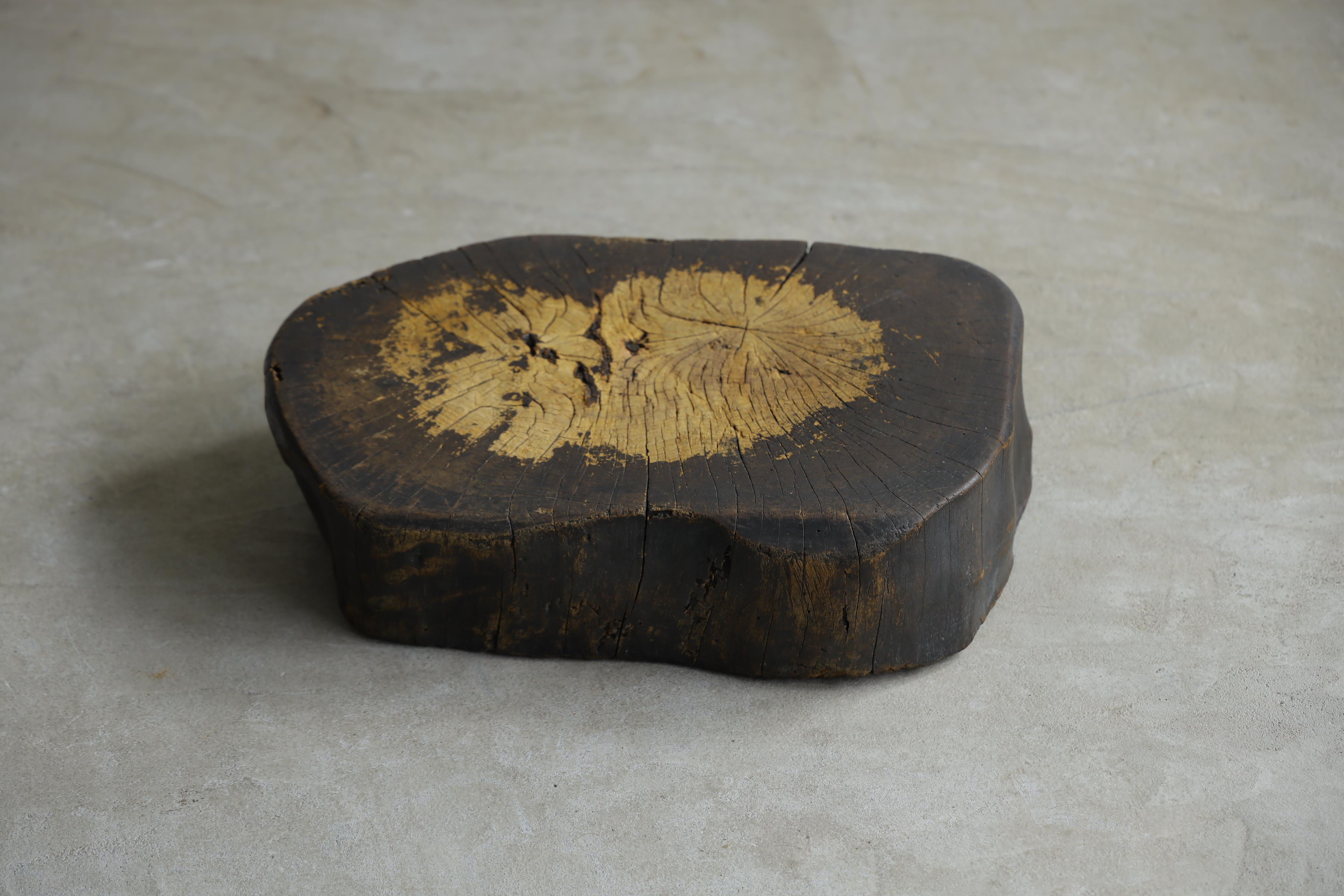 Wooden Low Table, Japanese Antique, Wabi-Sabi, Mingei For Sale 2