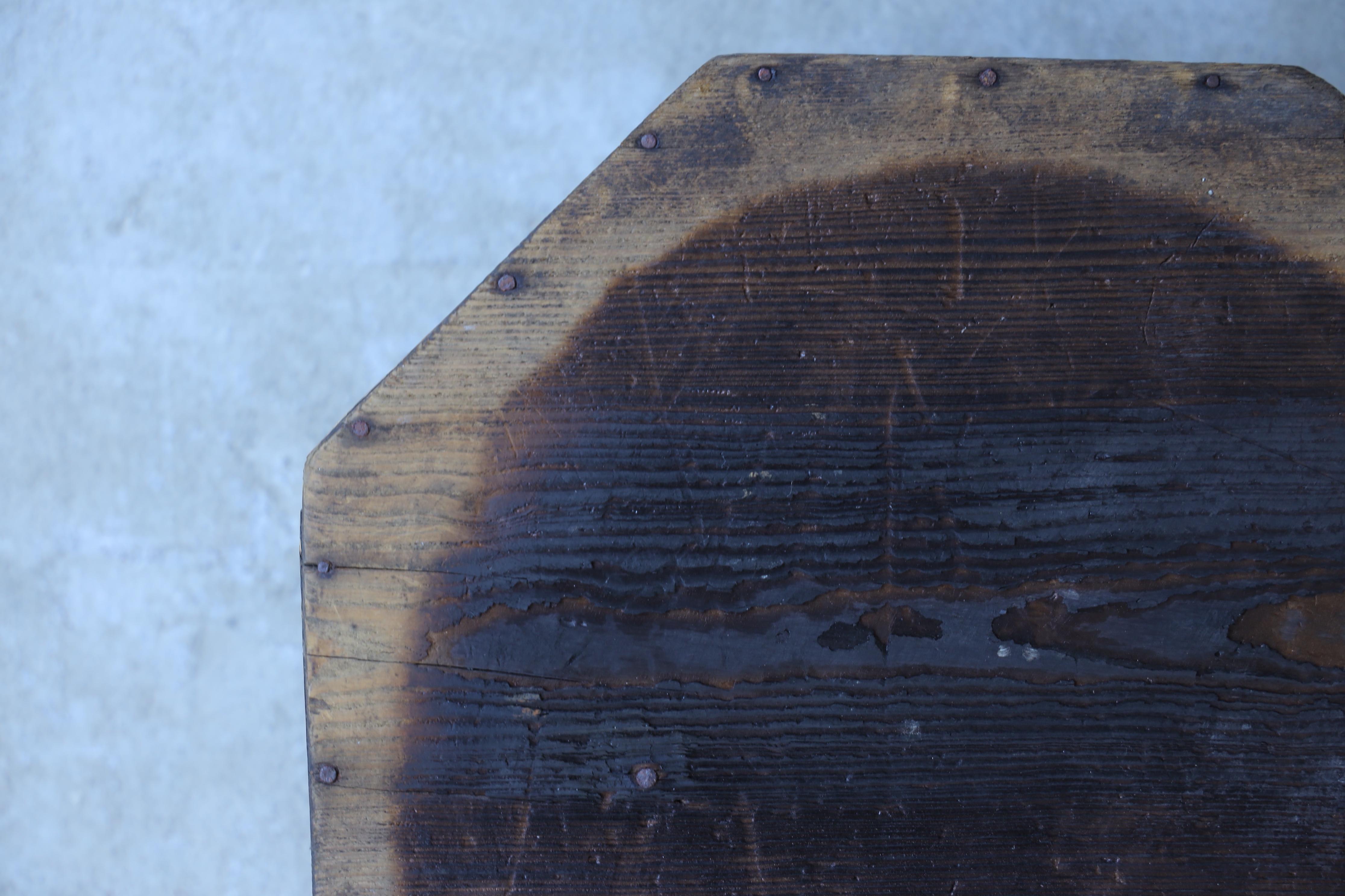 Wooden Low Table, Japanese Antique, Wabi-Sabi, Mingei For Sale 3