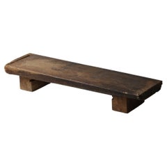 Table basse en bois ancien japonais, Wabi-Sabi, Mingei