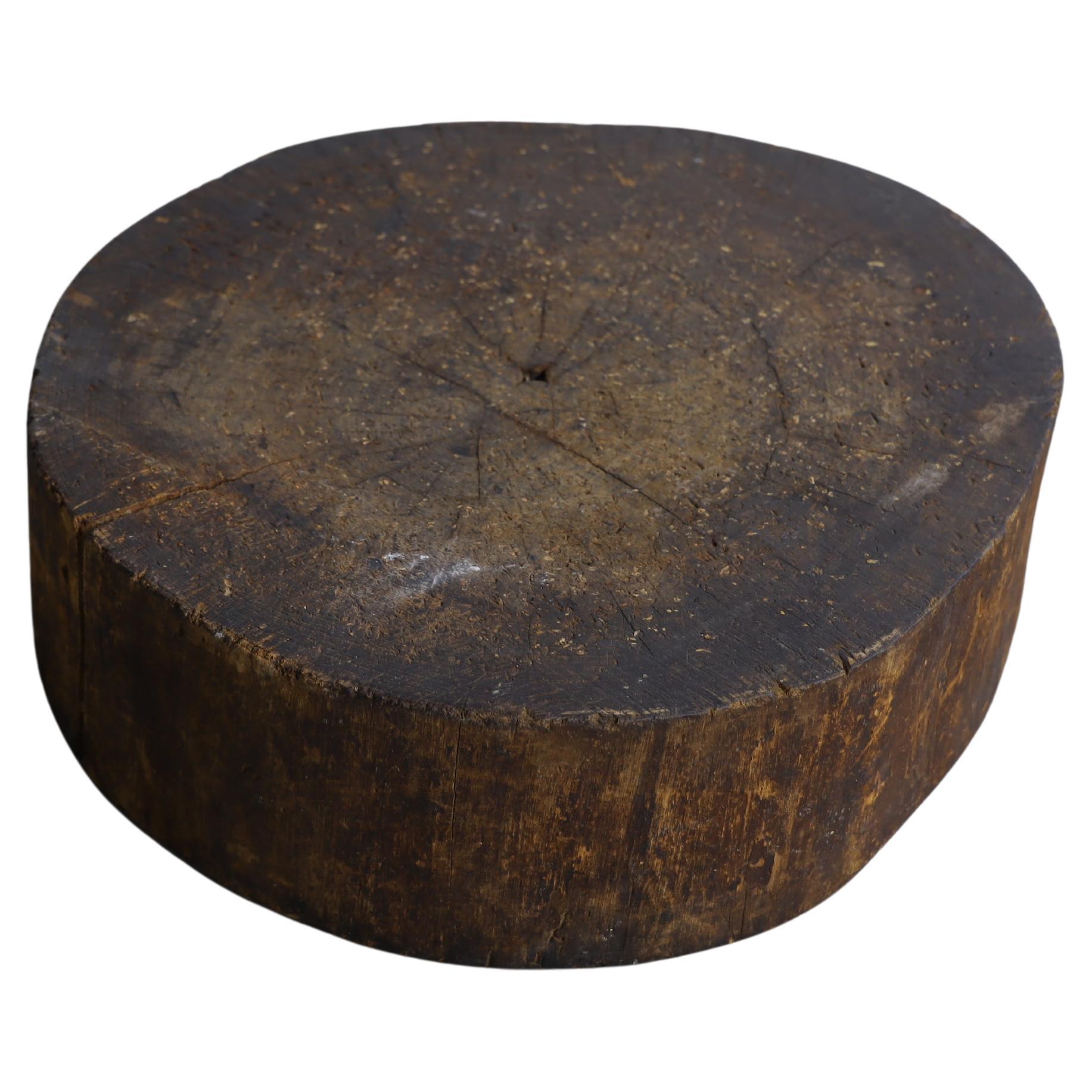 Table basse en bois ancien japonais, Wabi-Sabi, Mingei