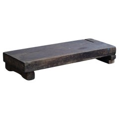 Table basse en bois ancien japonais, Wabi-Sabi, Mingei