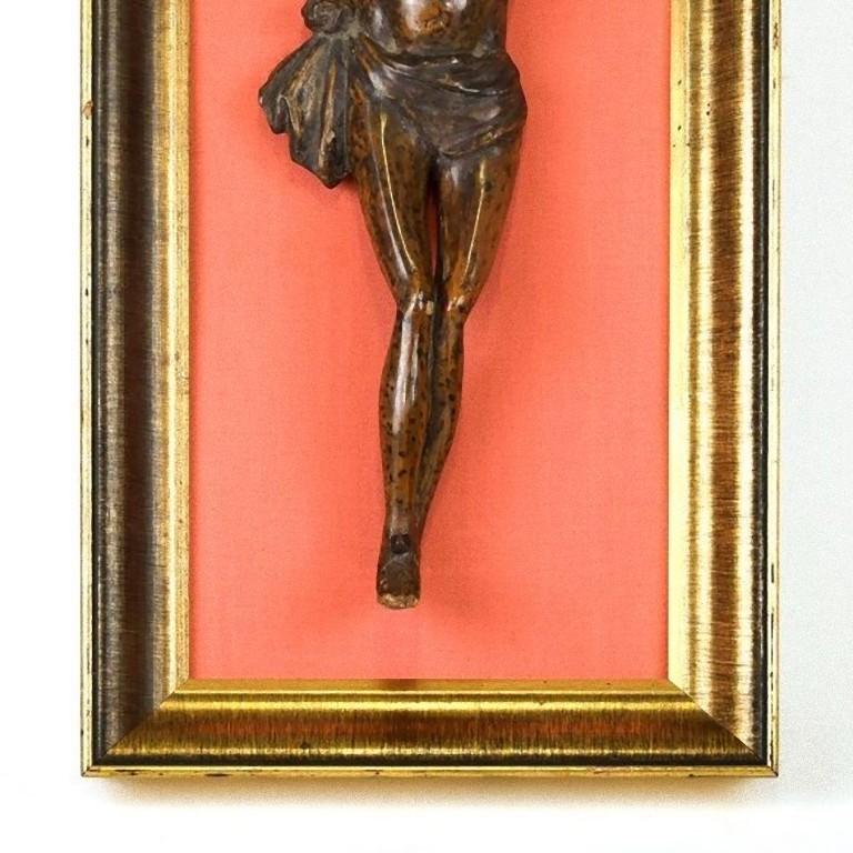 18th Century and Earlier Wooden Made Crucifixion of Jesus, Italian Manufacture, Late XVI Century For Sale