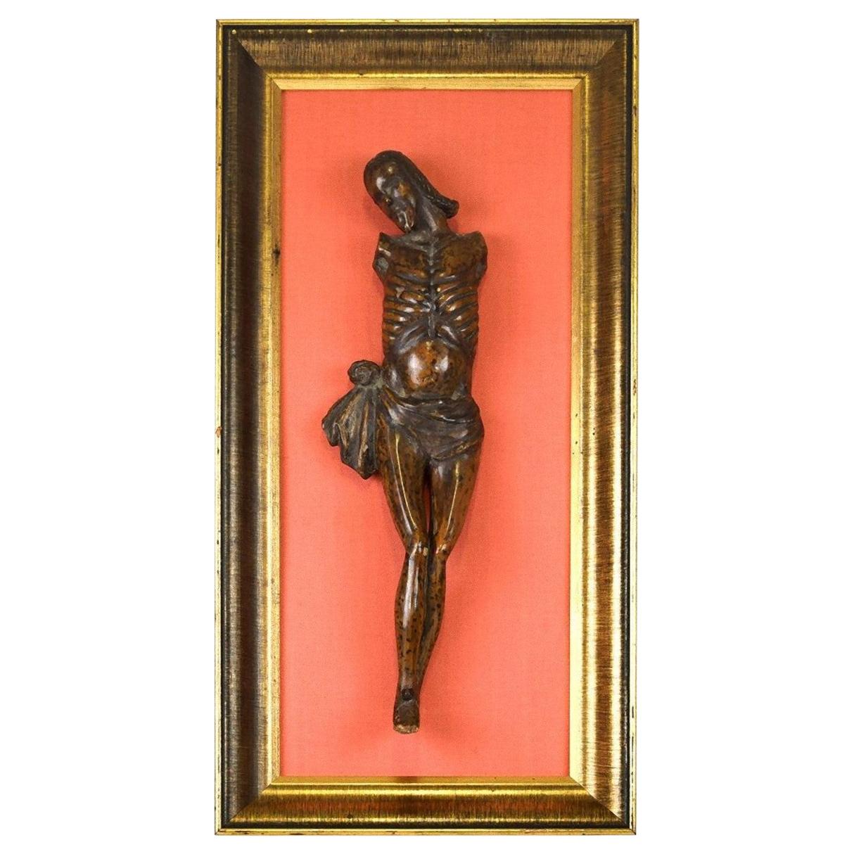 Wooden Made Crucifixion of Jesus, Italian Manufacture, Late XVI Century For Sale