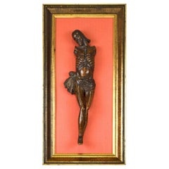 Antique Wooden Made Crucifixion of Jesus, Italian Manufacture, Late XVI Century