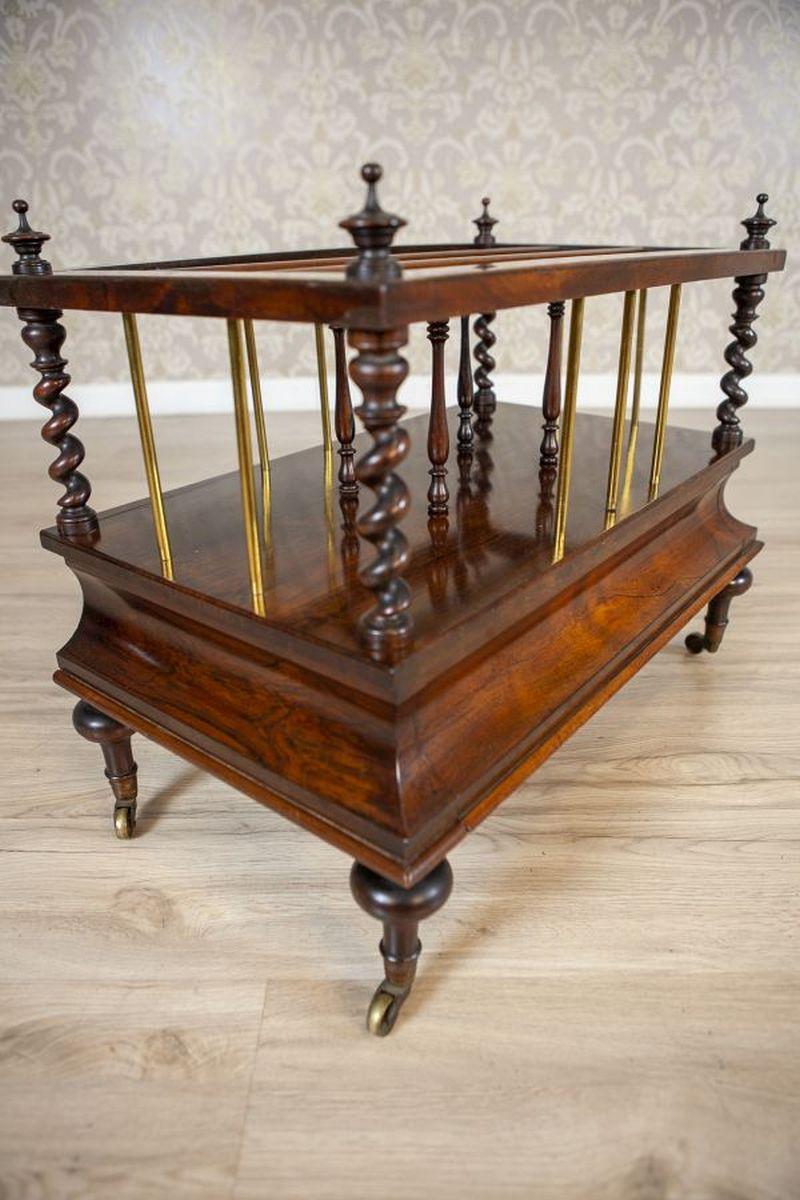 Inglese Portariviste in legno dei primi del '900 in marrone scuro in vendita