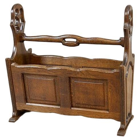 Wooden Magazine Rack From the Late 20th Century in Light Brown