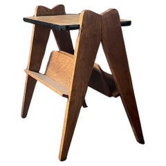 Wooden magazine table from the reconstruction period, France