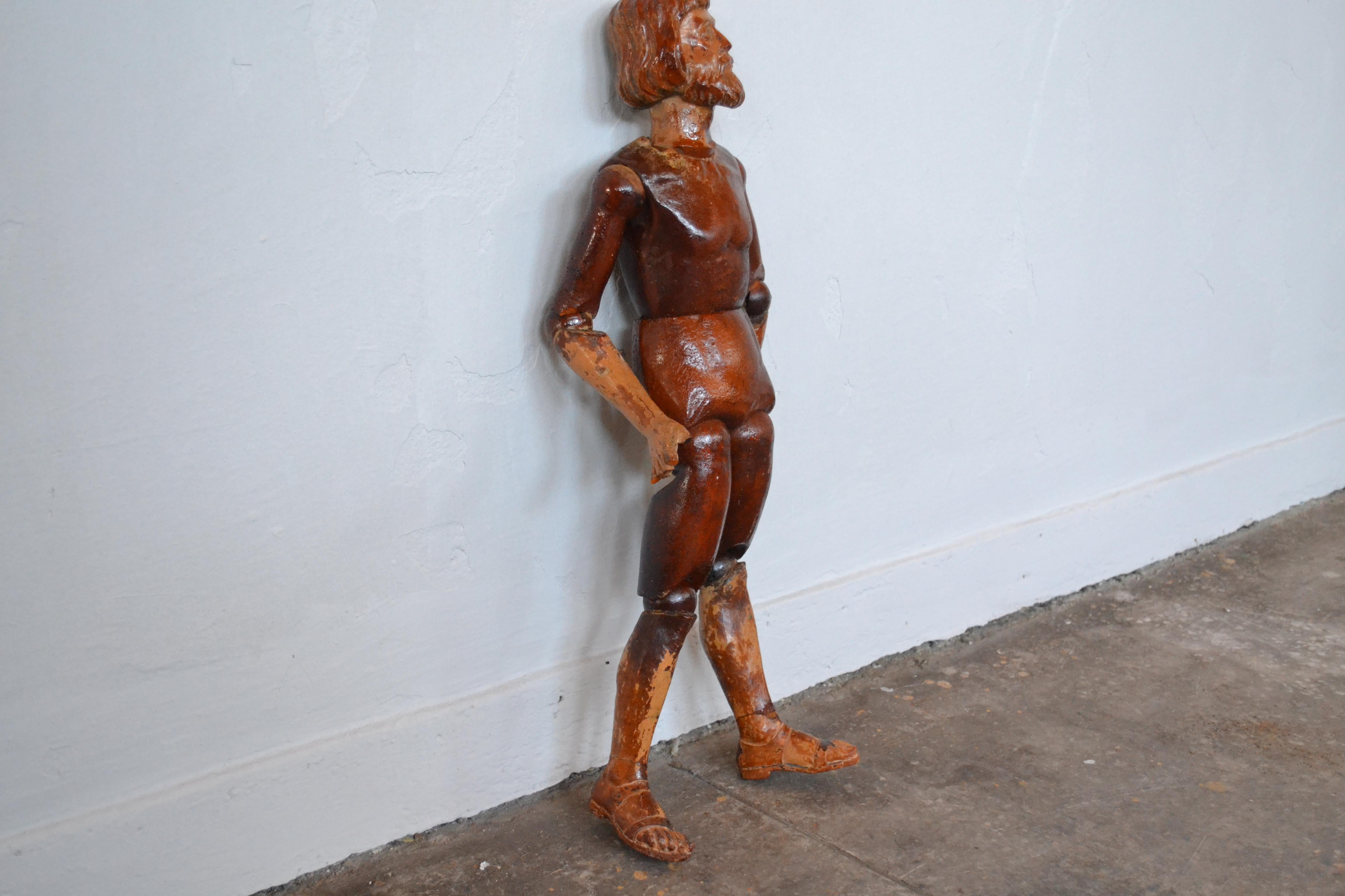 Early Victorian Wooden Mannequin, France, 19th Century For Sale