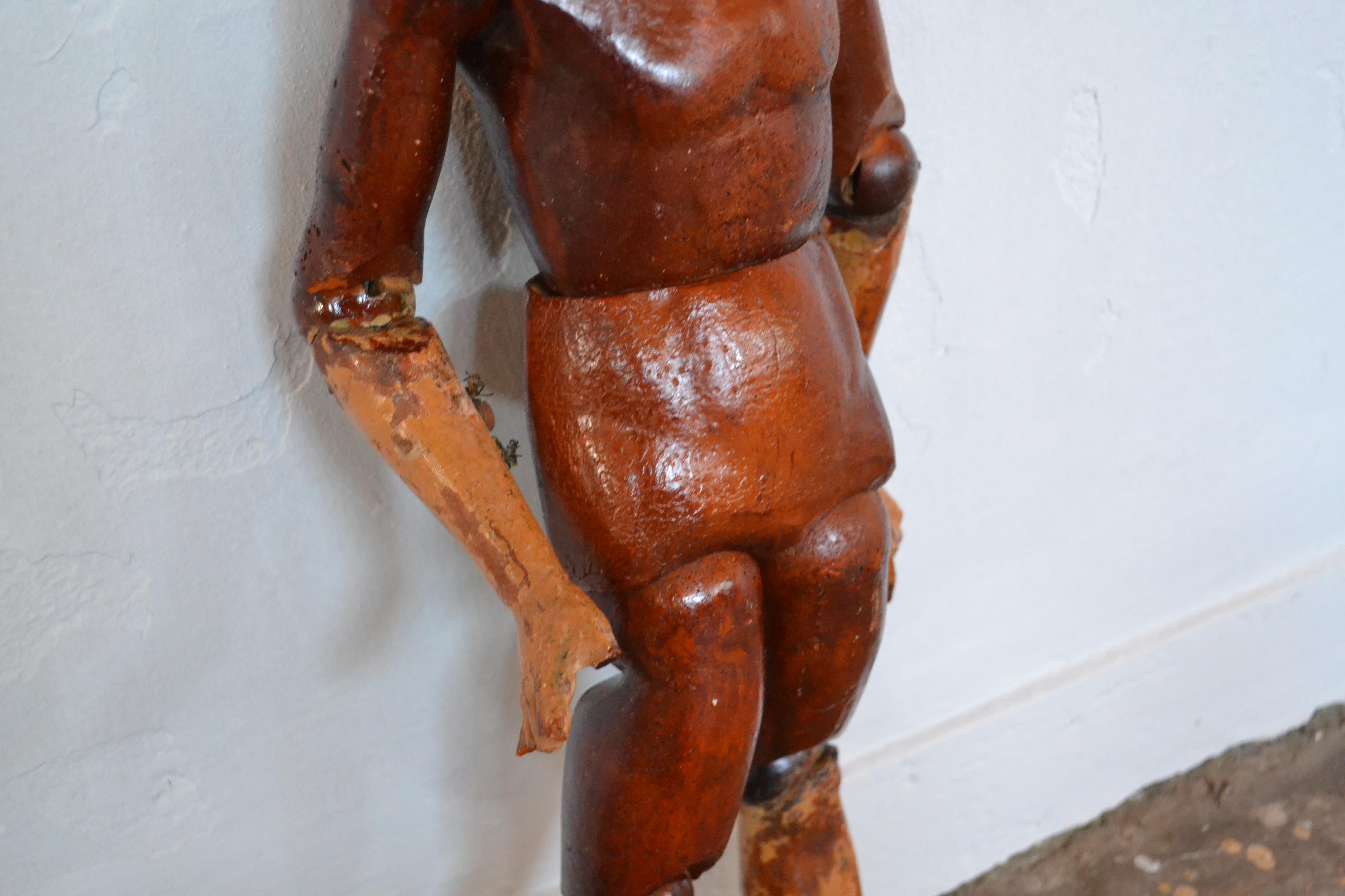 Wooden Mannequin, France, 19th Century In Good Condition For Sale In Mazowieckie, PL