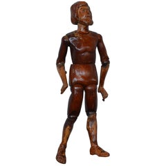 Antique Wooden Mannequin, France, 19th Century