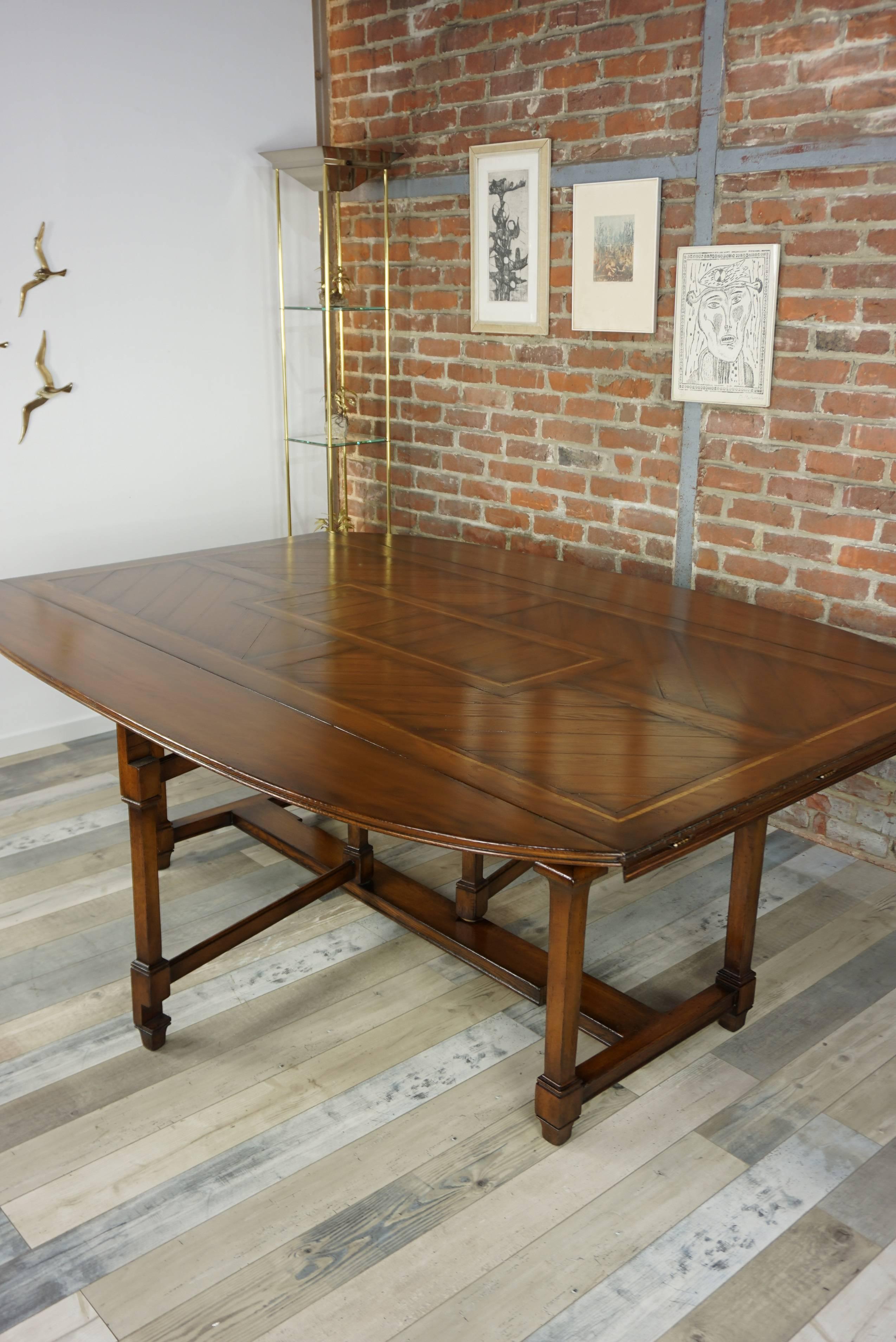 Wooden Marquetry Modular Dining Table 5