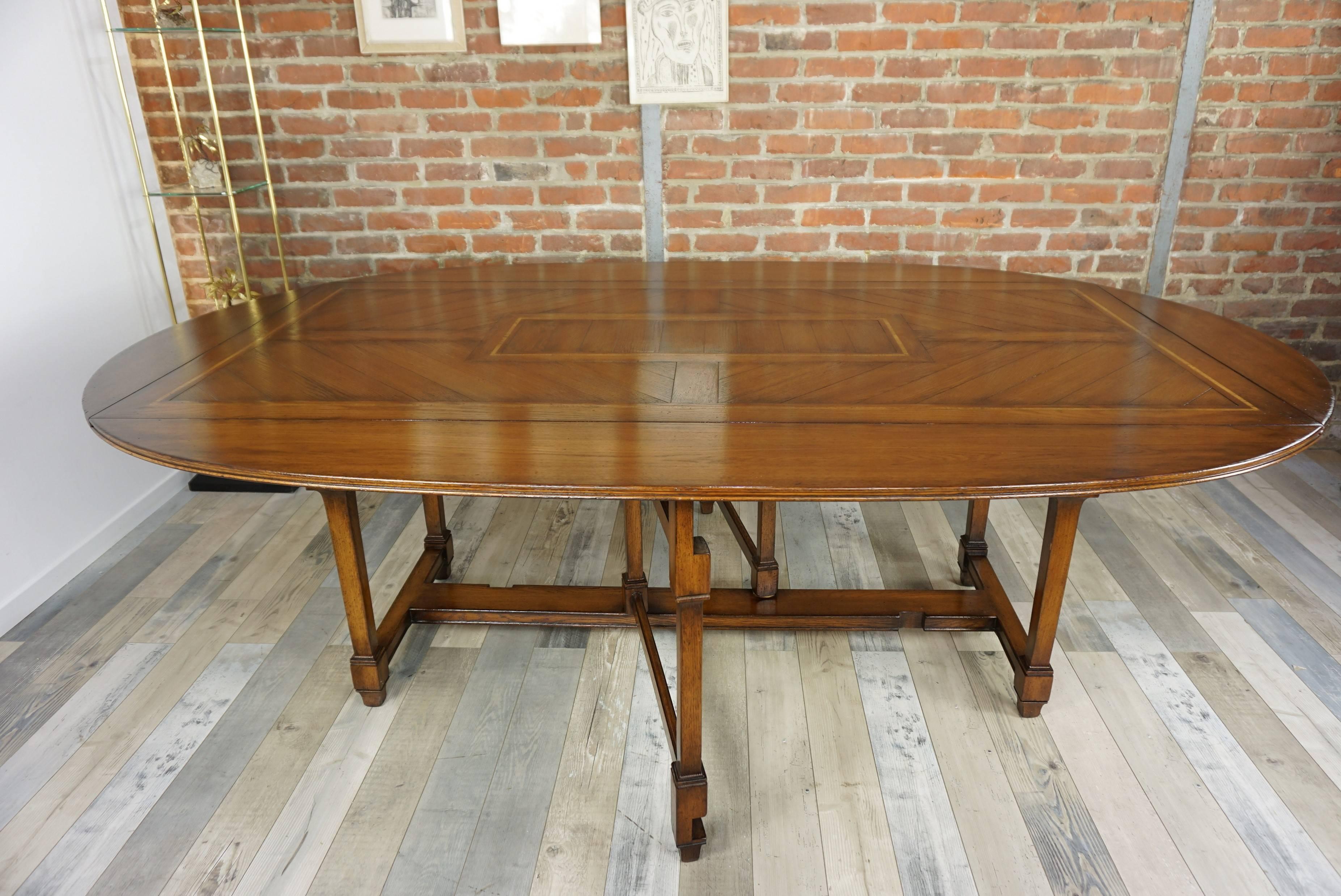 Wooden Marquetry Modular Dining Table 6
