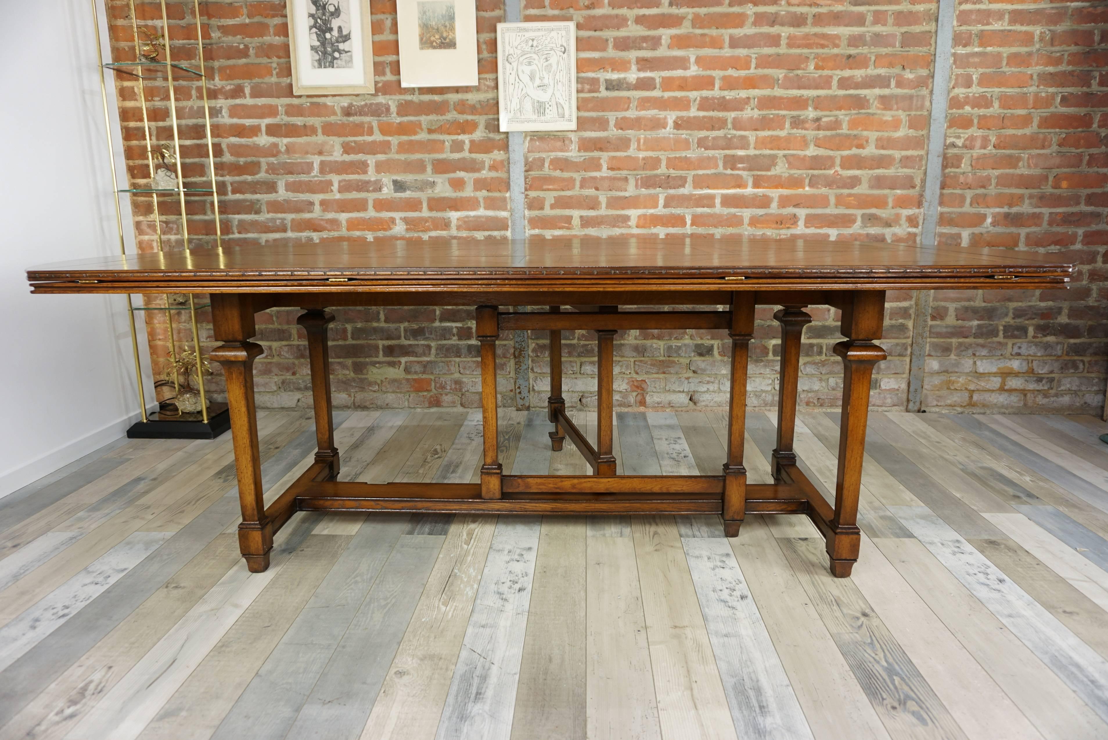 Wooden Marquetry Modular Dining Table 7