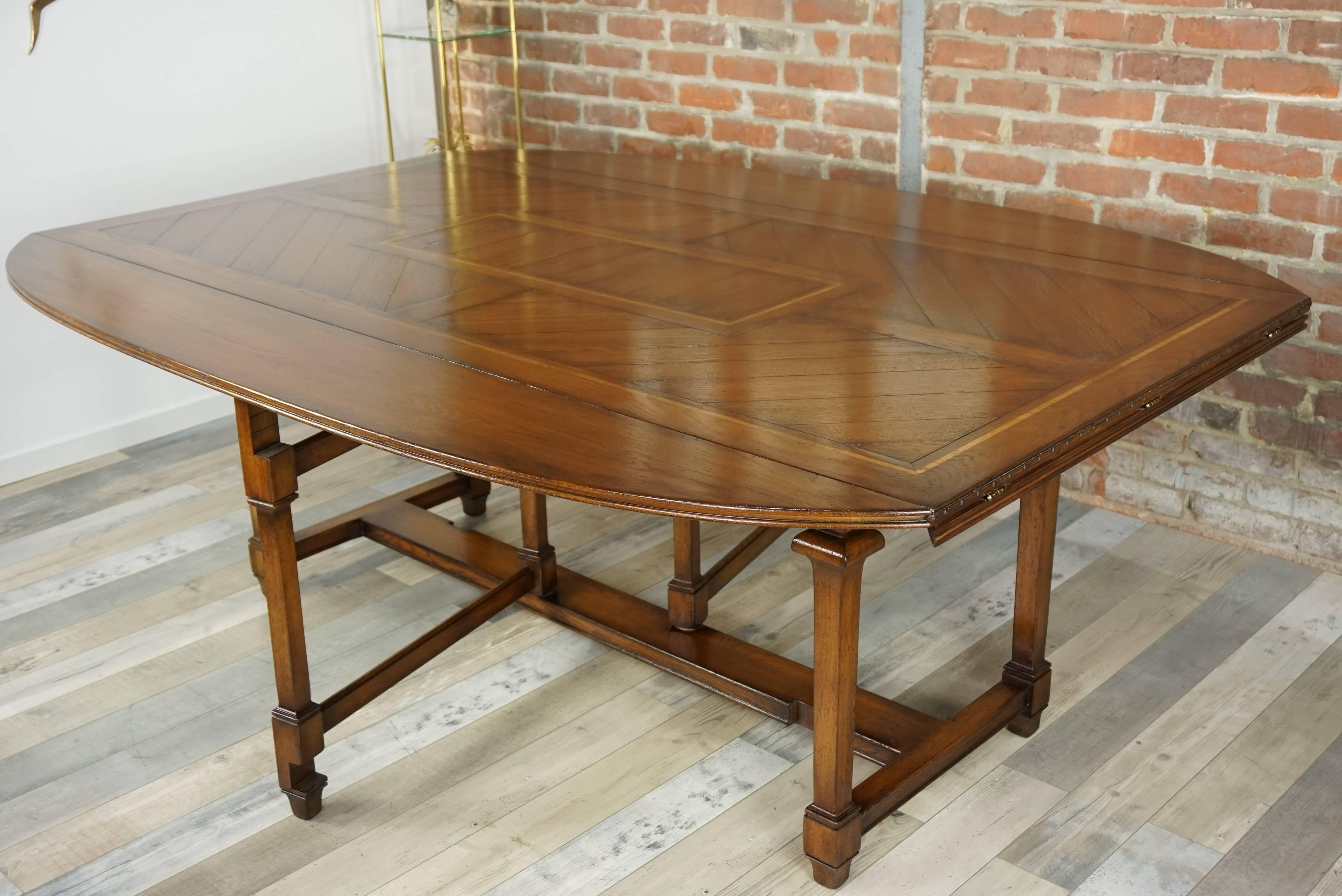 Wooden Marquetry Modular Dining Table 9