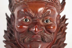 Wooden Mask of a Chinese Traditional Opera Personage, Sulfur Eyes, 1900
