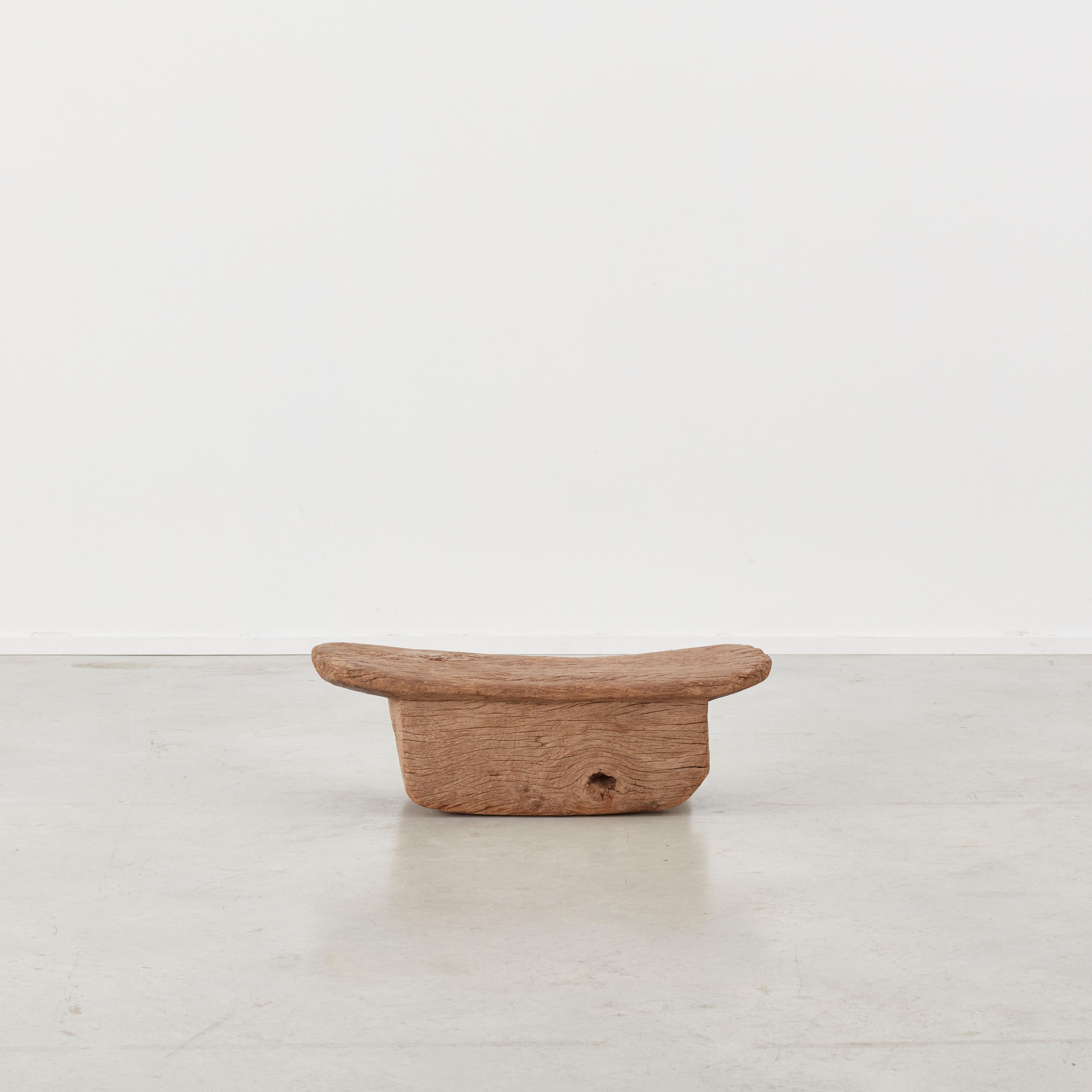 Primitive Wooden Meditation Stool from Burkino Fasso, circa 1950
