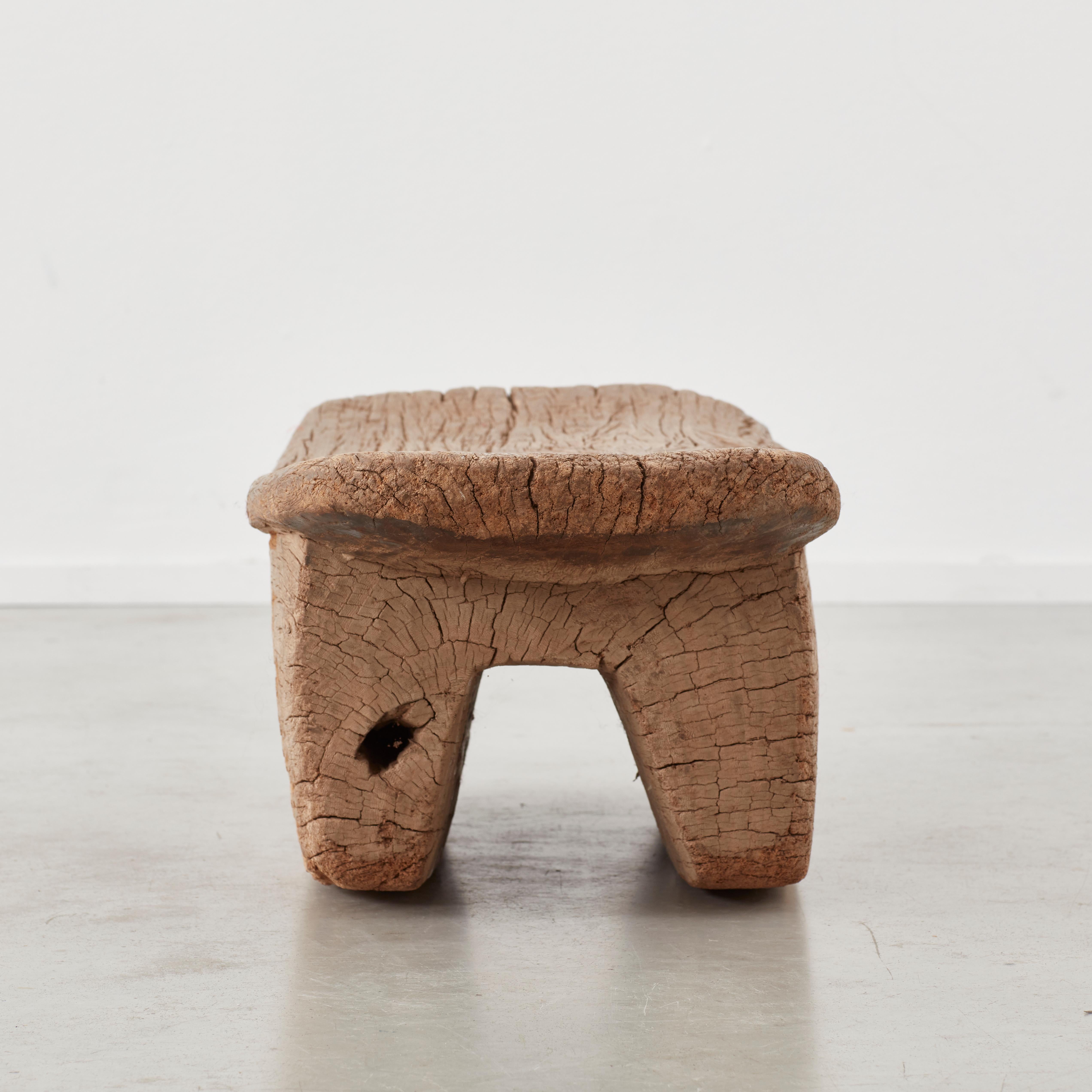 Wooden Meditation Stool from Burkino Fasso, circa 1950 In Good Condition In London, GB